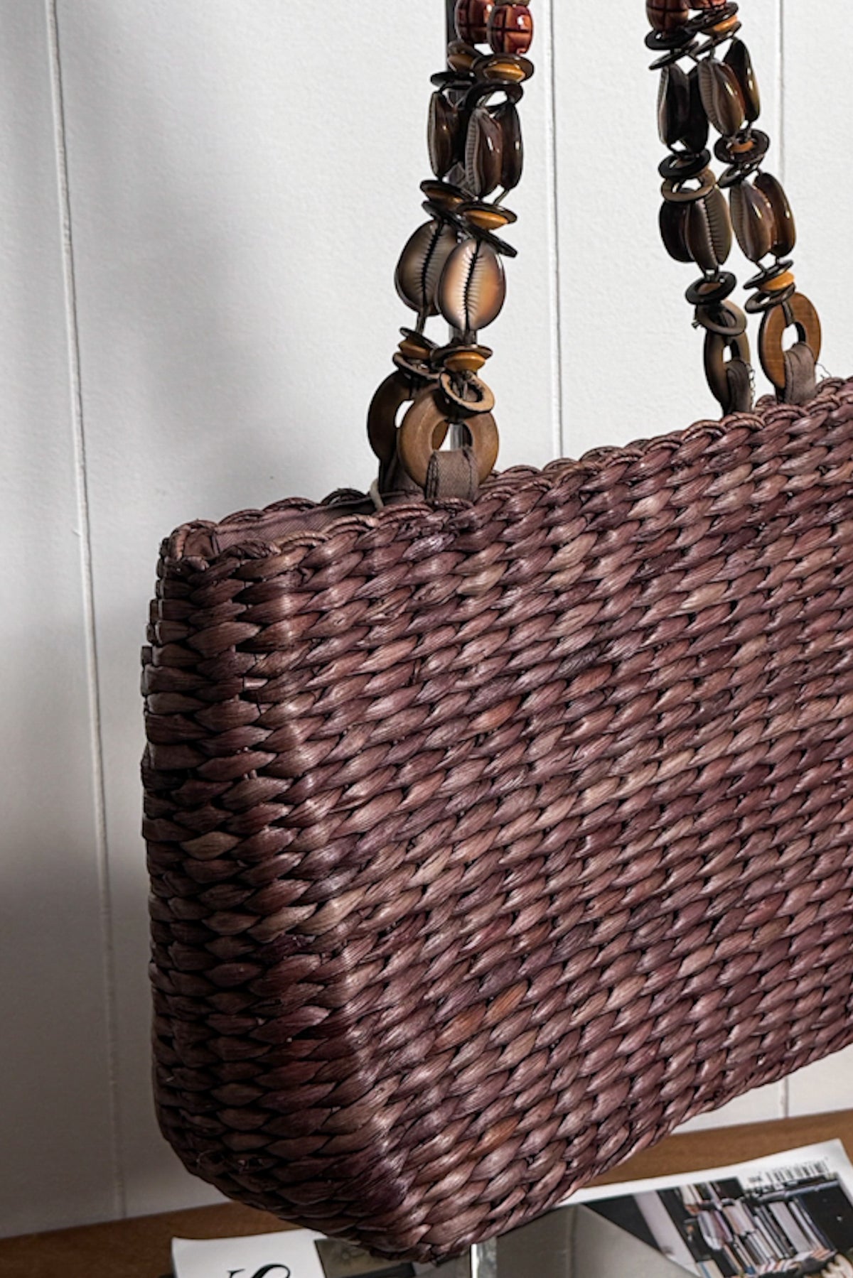 Vintage Brown Straw Bag