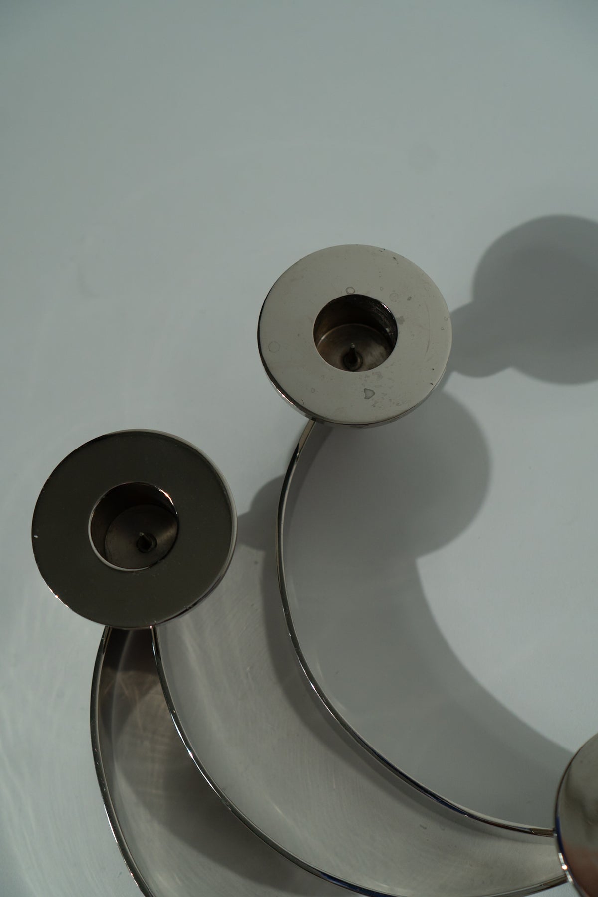 RARE Silver Squiggle Candalabara