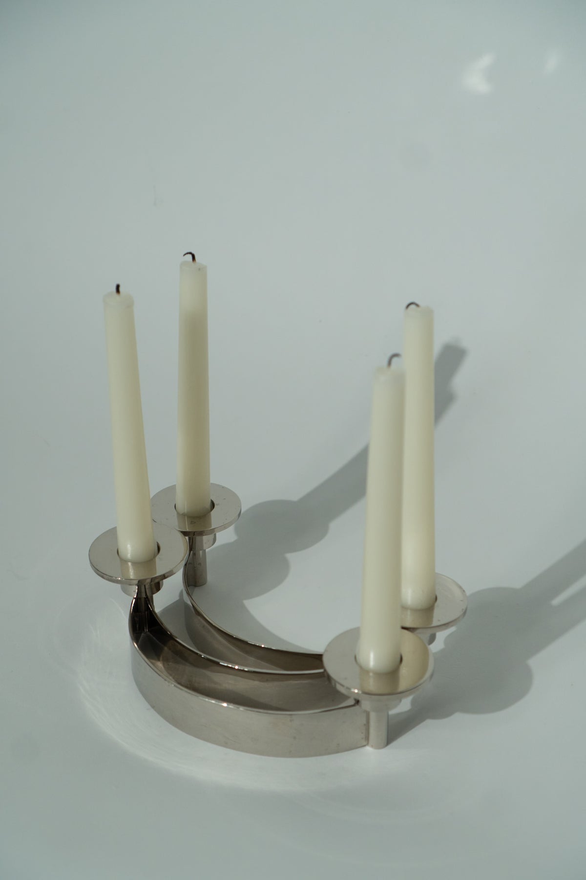 RARE Silver Squiggle Candalabara