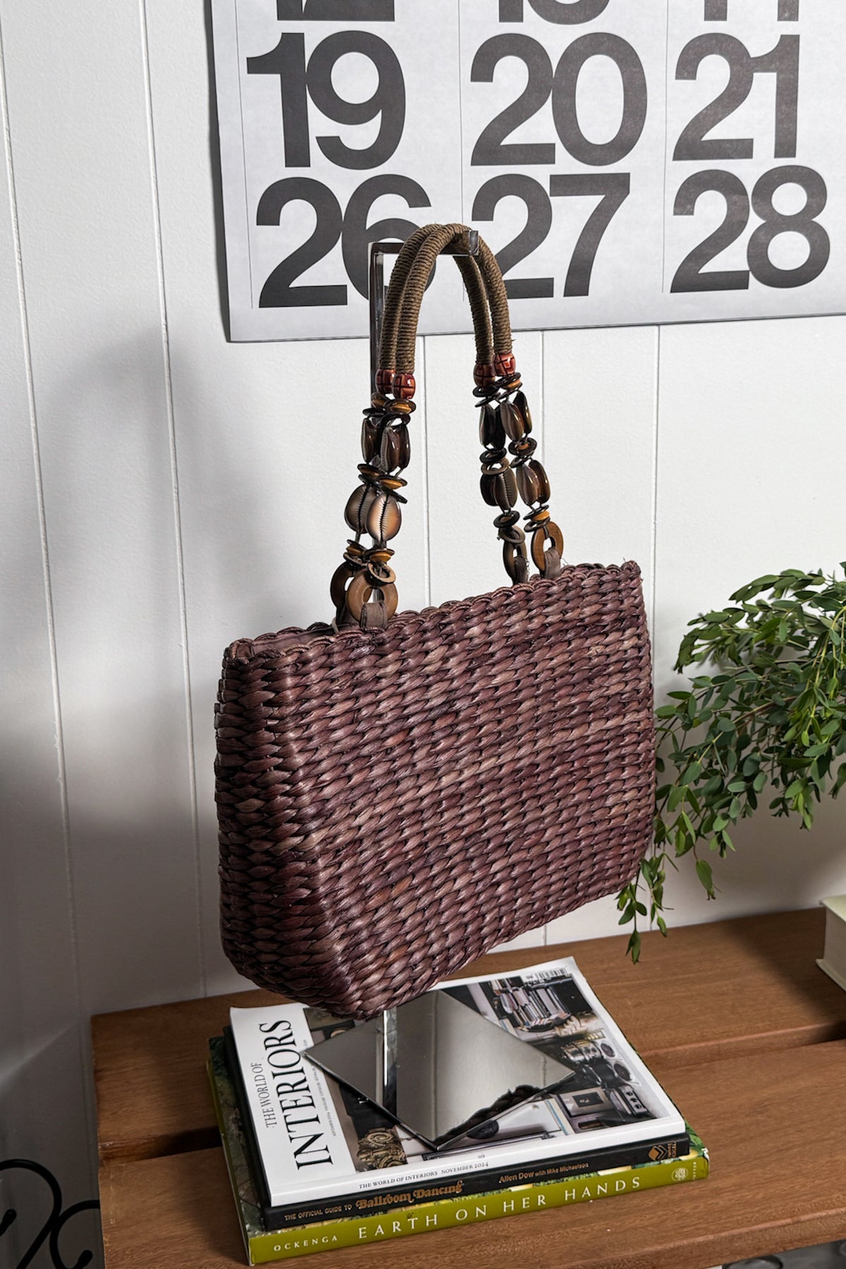 Vintage Brown Straw Bag