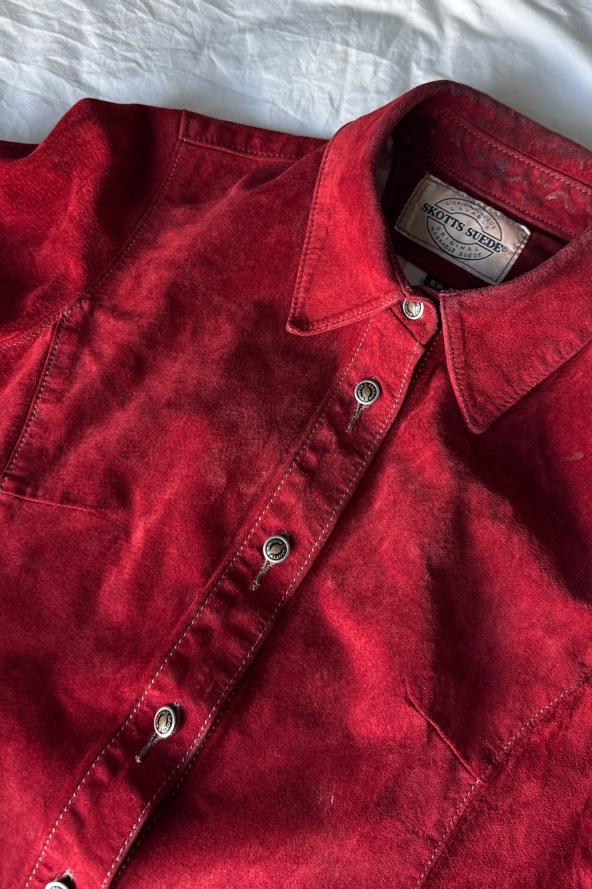 Vintage Red Suede Jacket