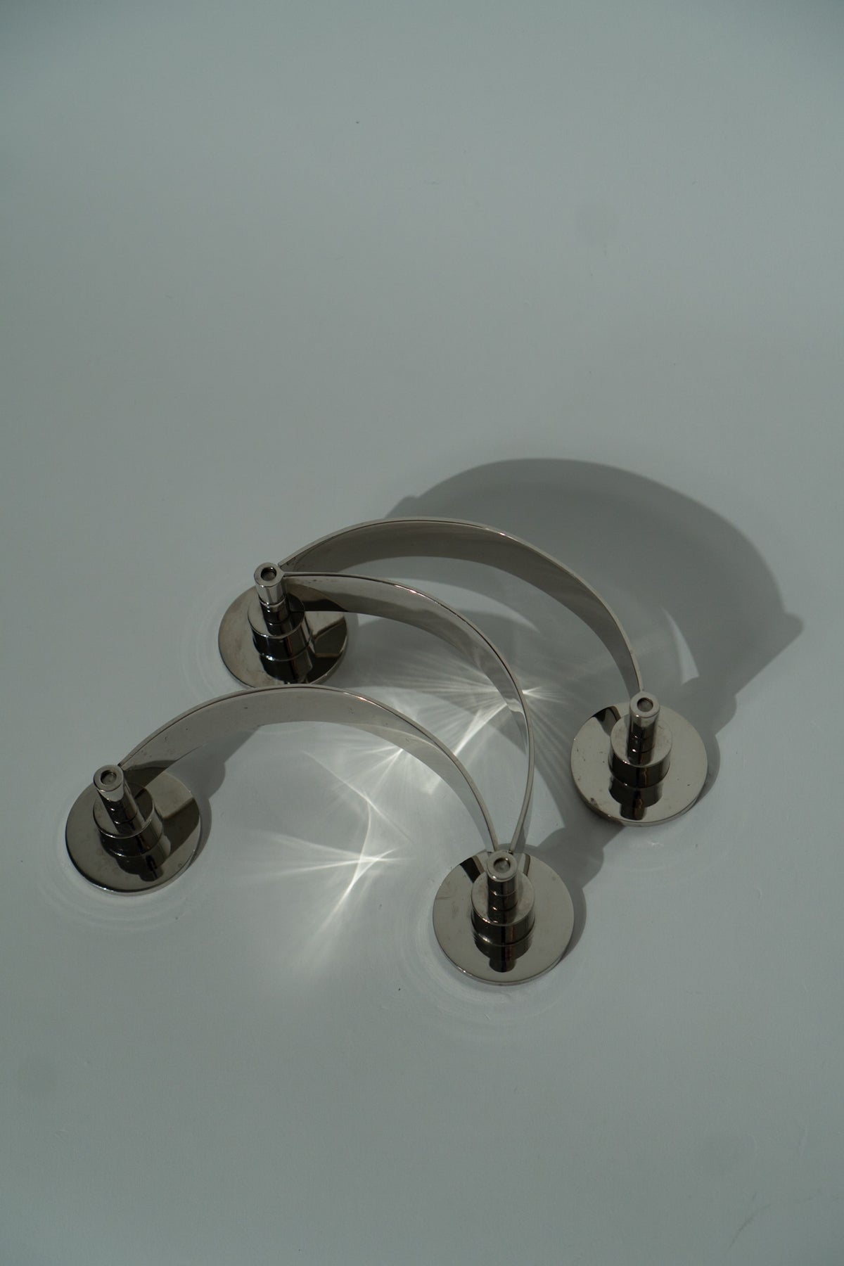 RARE Silver Squiggle Candalabara