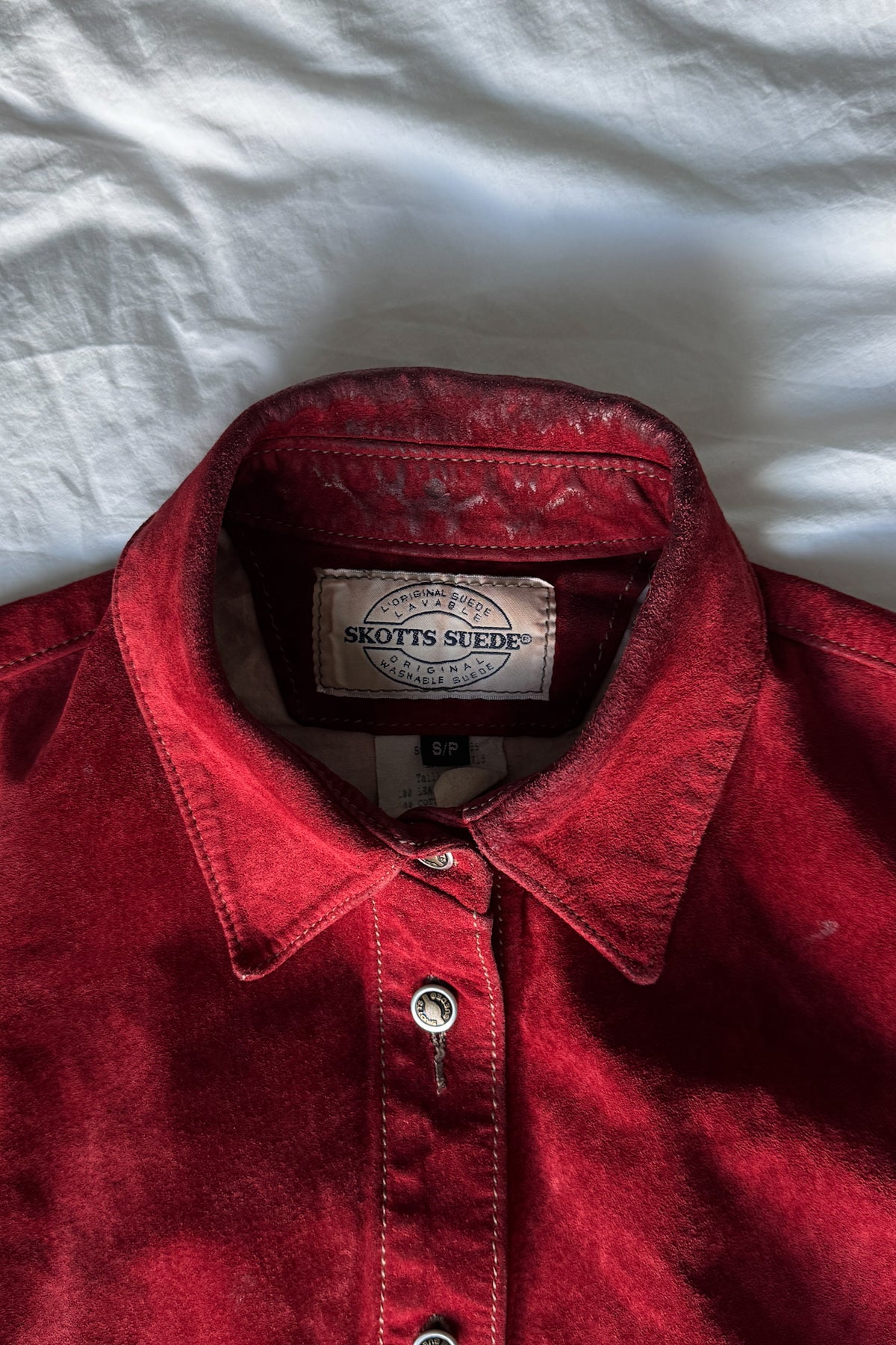 Vintage Red Suede Jacket