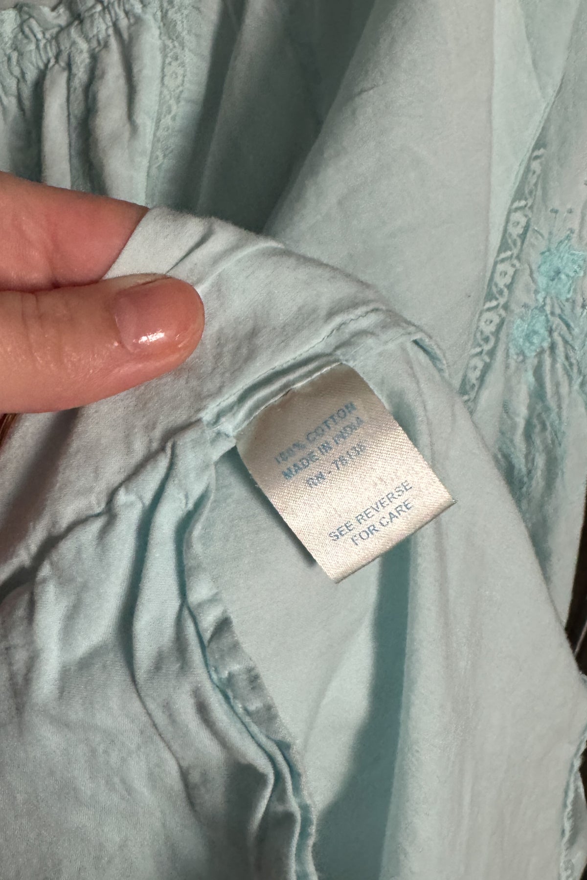 Vintage Cotton Baby Blue Dress