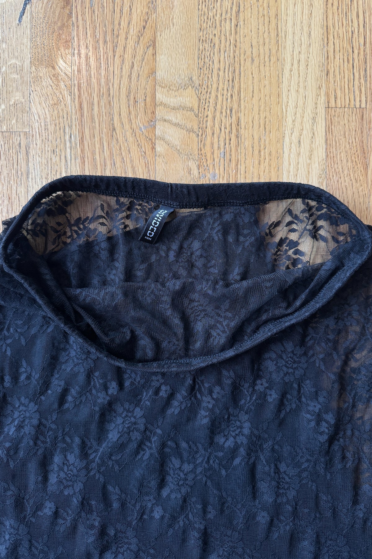 H&M Sheer Black Lace Maxi Skirt