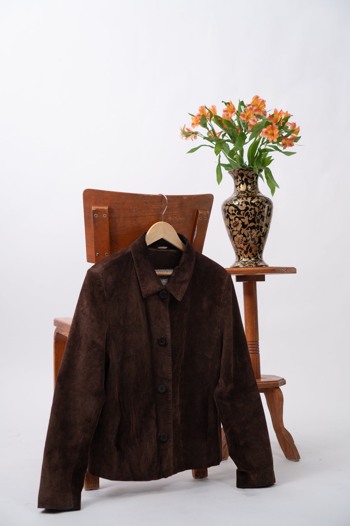 Vintage Brown 100% Suede Leather Jacket