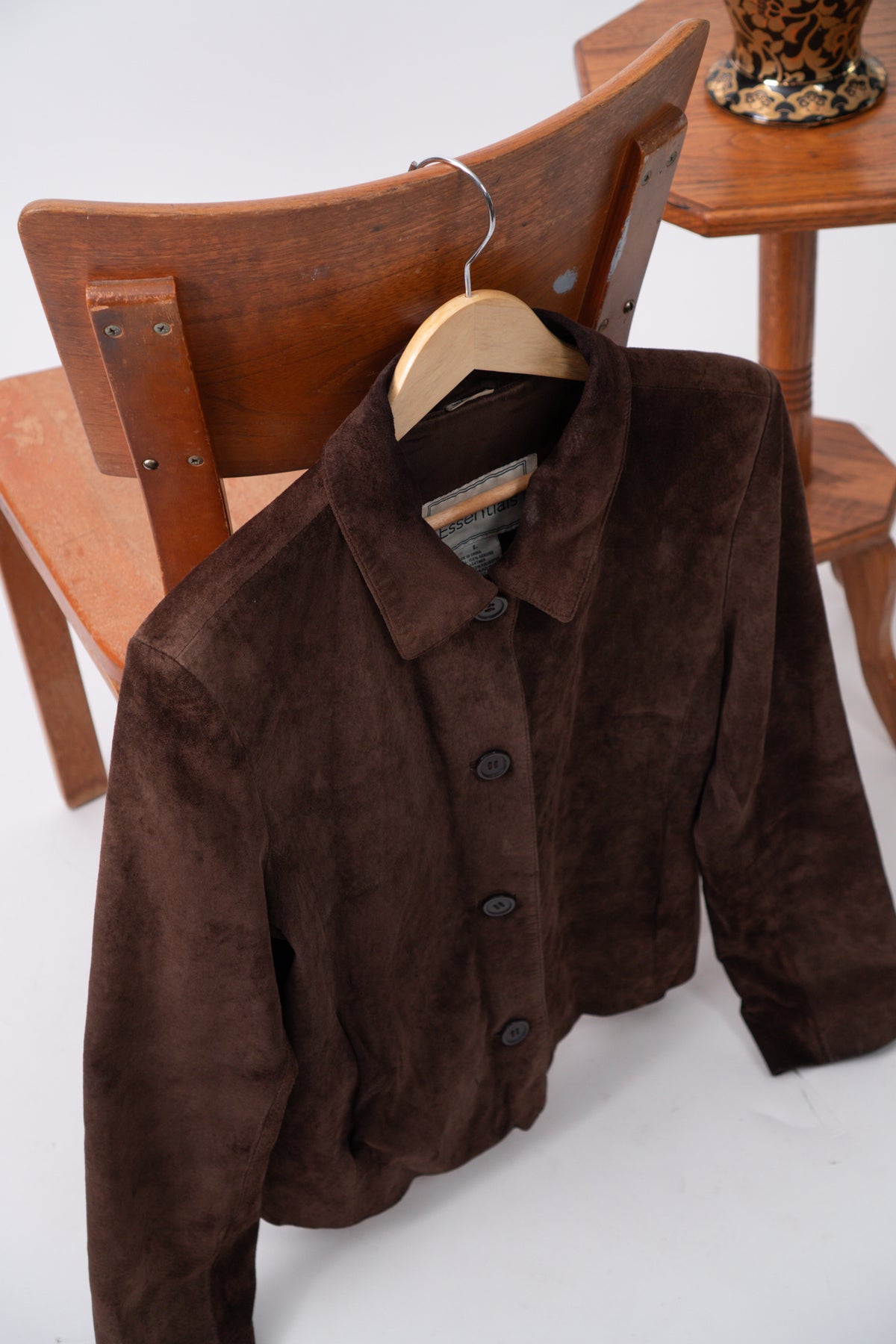 Vintage Brown 100% Suede Leather Jacket