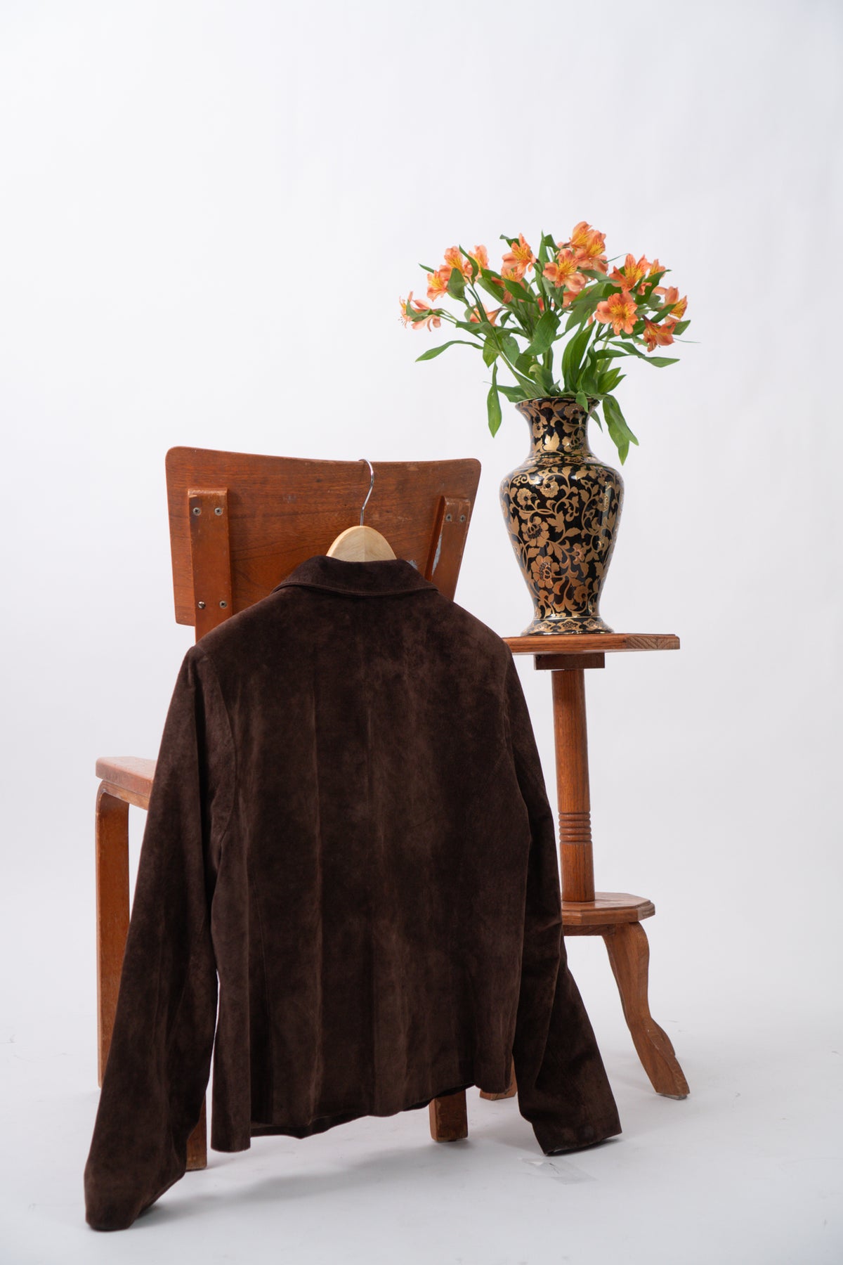 Vintage Brown 100% Suede Leather Jacket