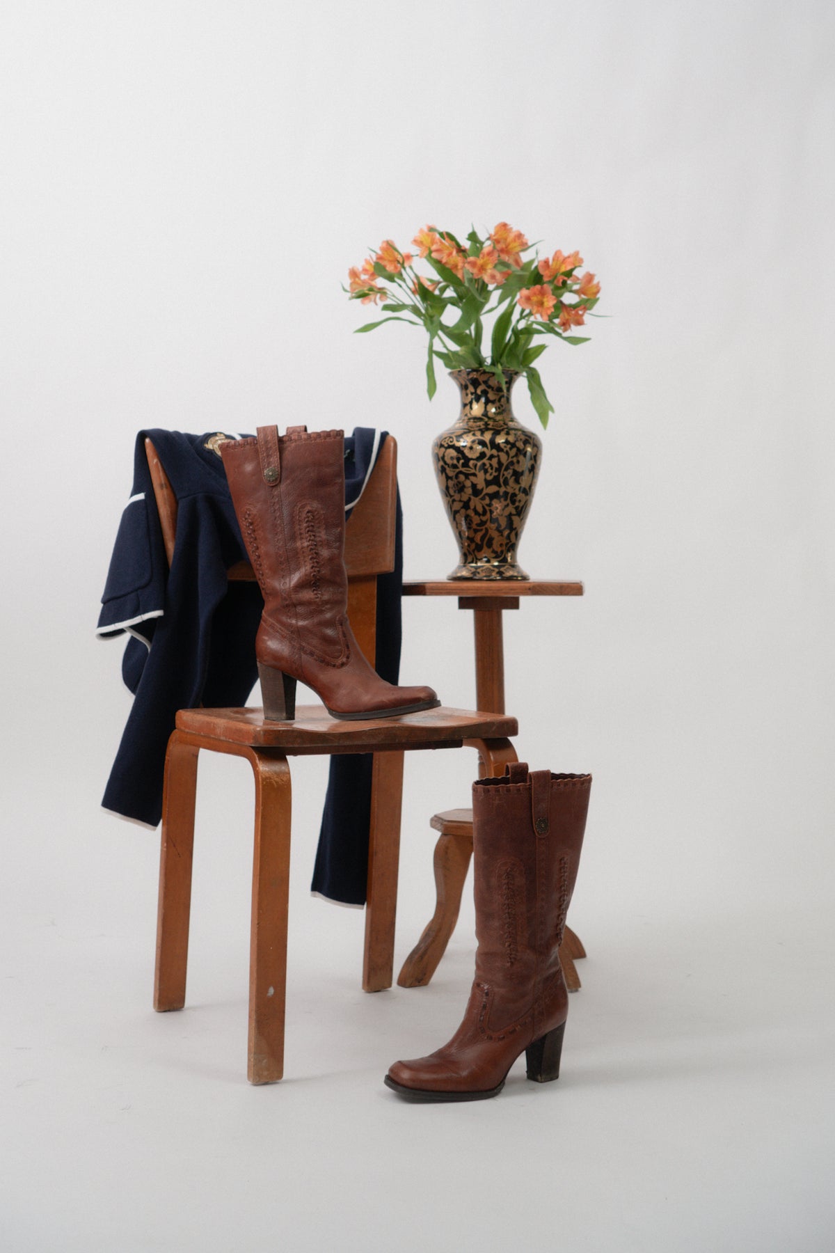 Y2K Leather Square Toe Western Boots