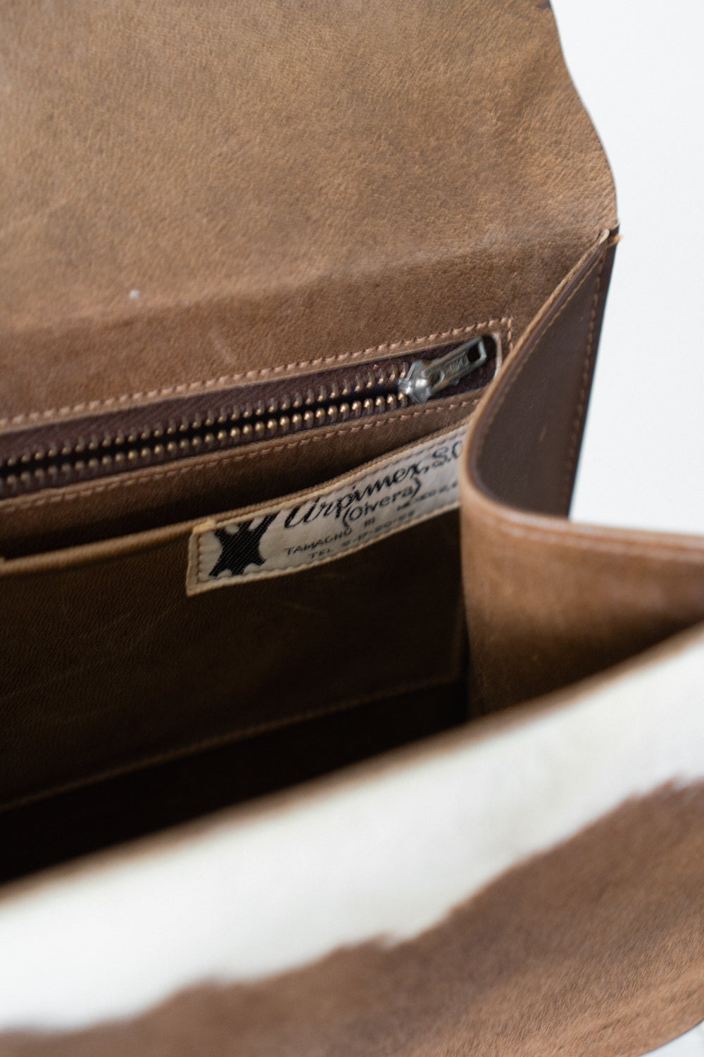 Vintage Calf Hair Tan Handbag