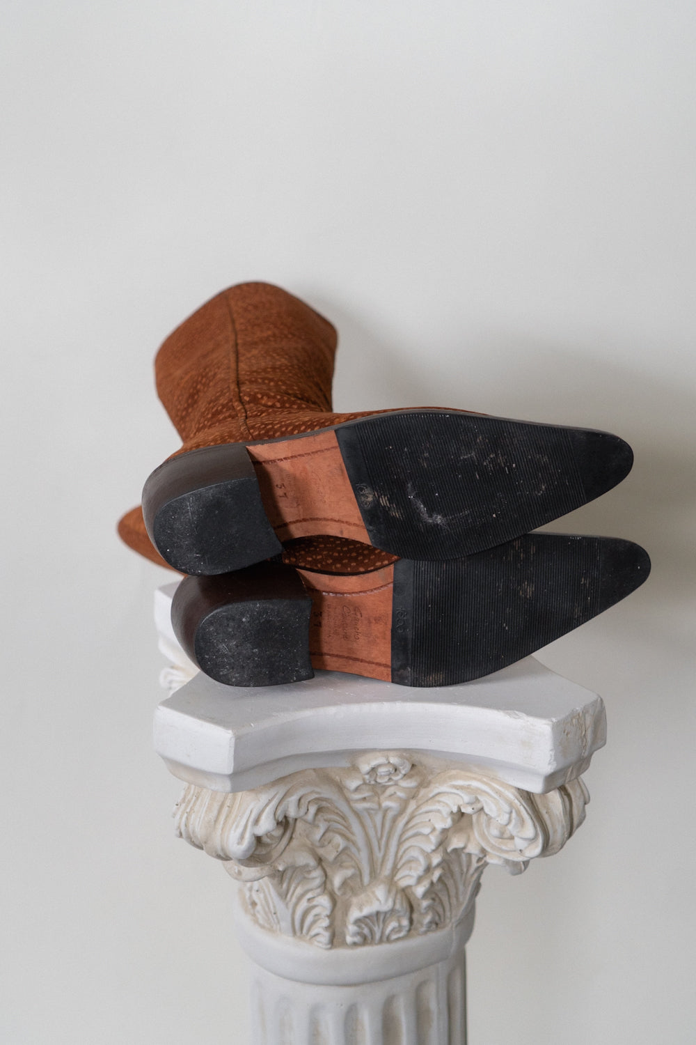 Vintage RARE Carpincho Suede Western Boots