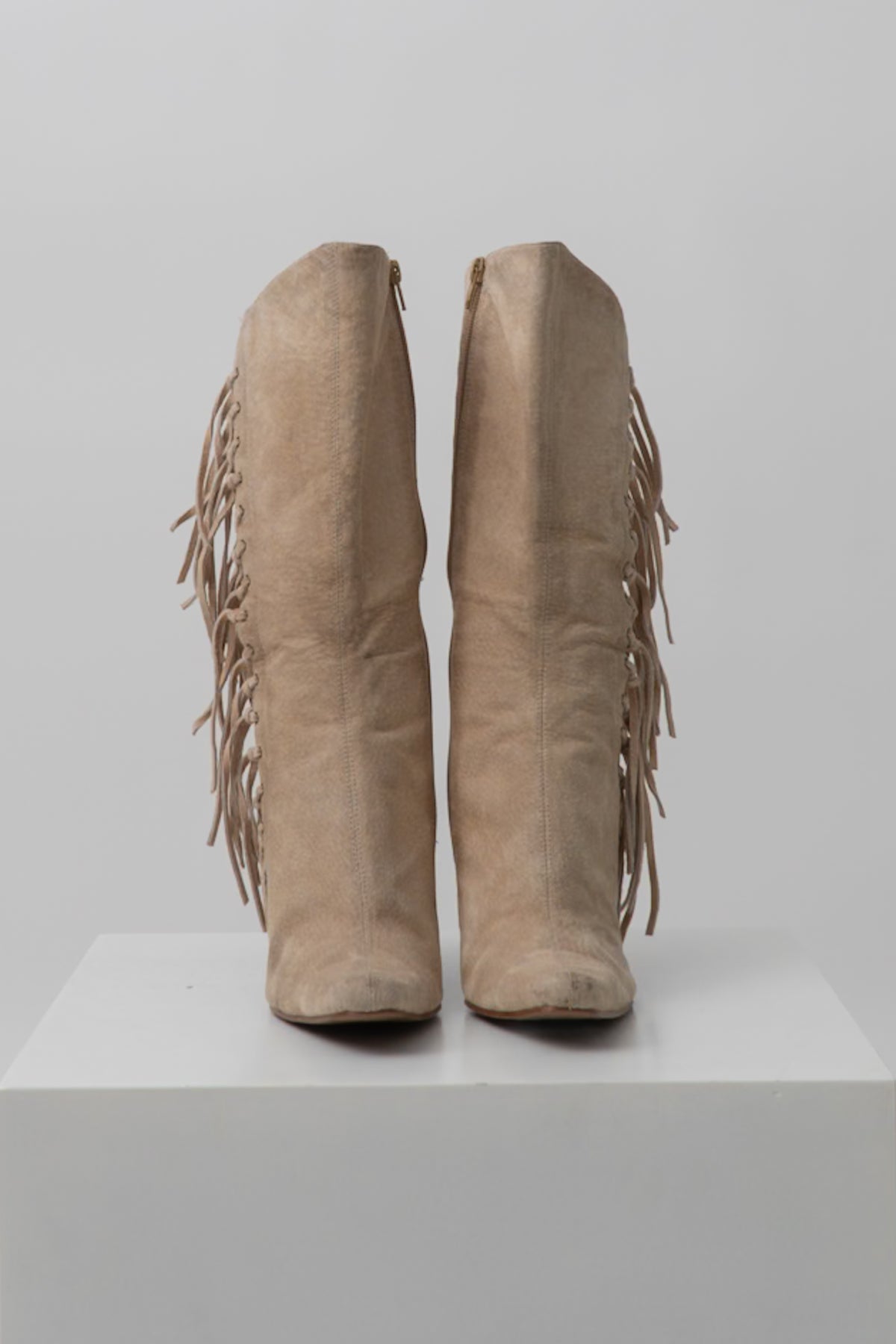 Vintage Suede Leather Fringe Boots