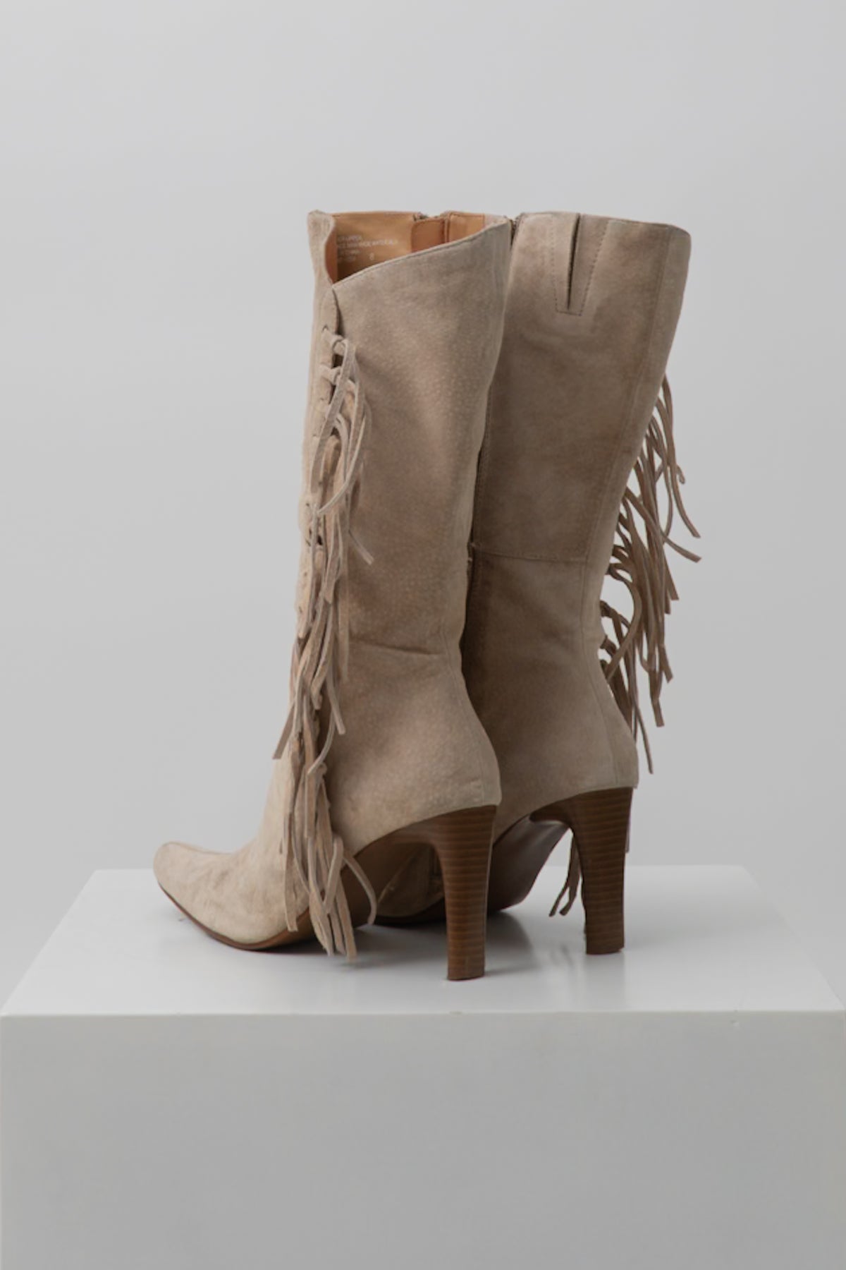 Vintage Suede Leather Fringe Boots