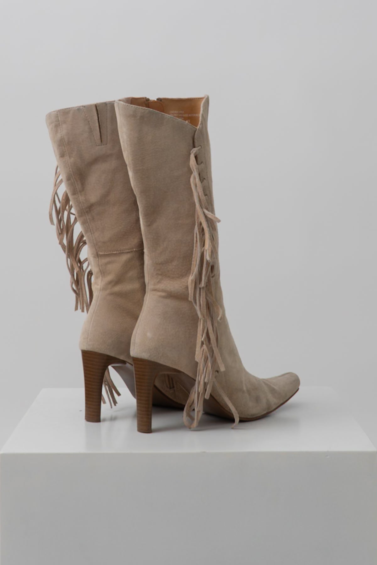 Vintage Suede Leather Fringe Boots