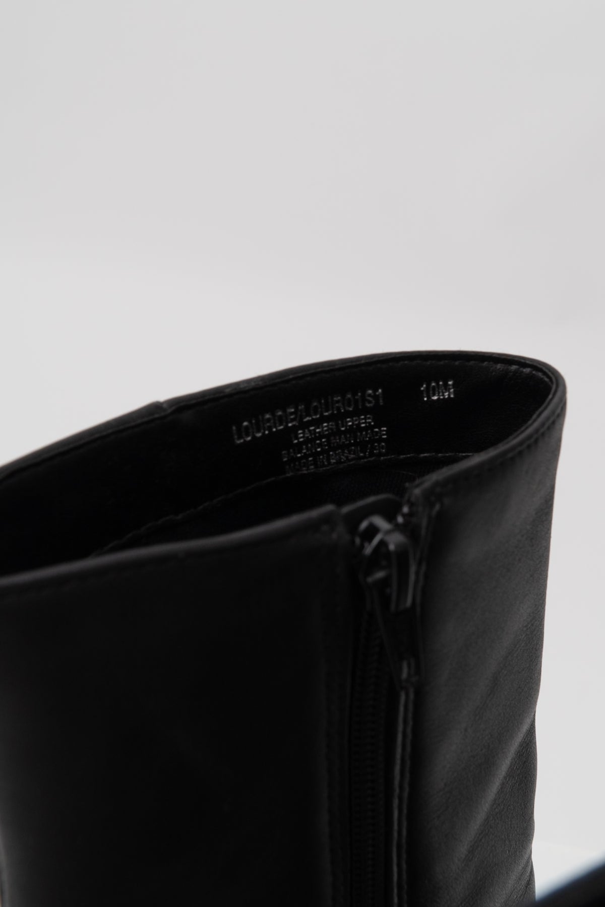 100% Leather Black Square Toe Booties