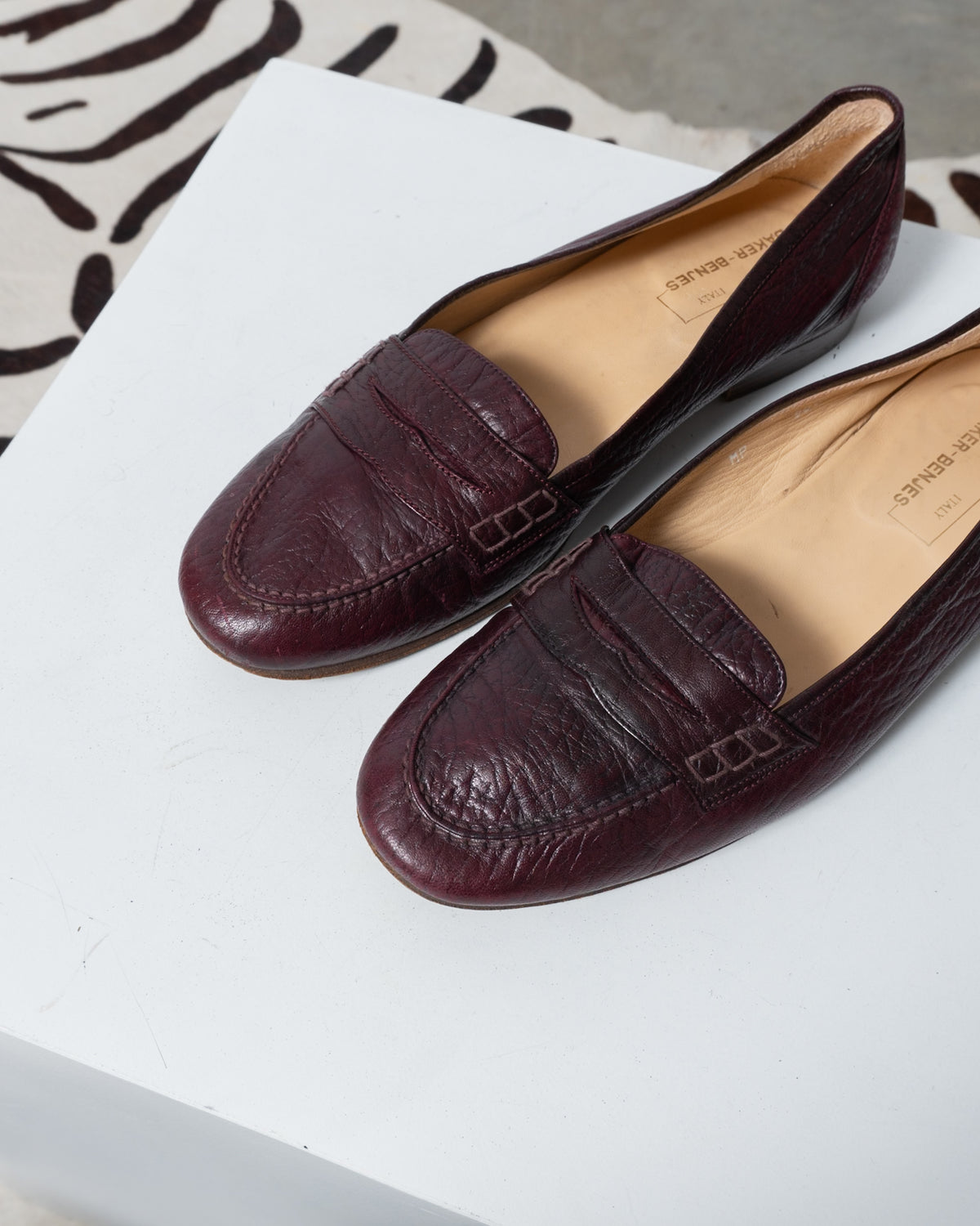 VTG Italian Oxblood 100% Leather Loafers
