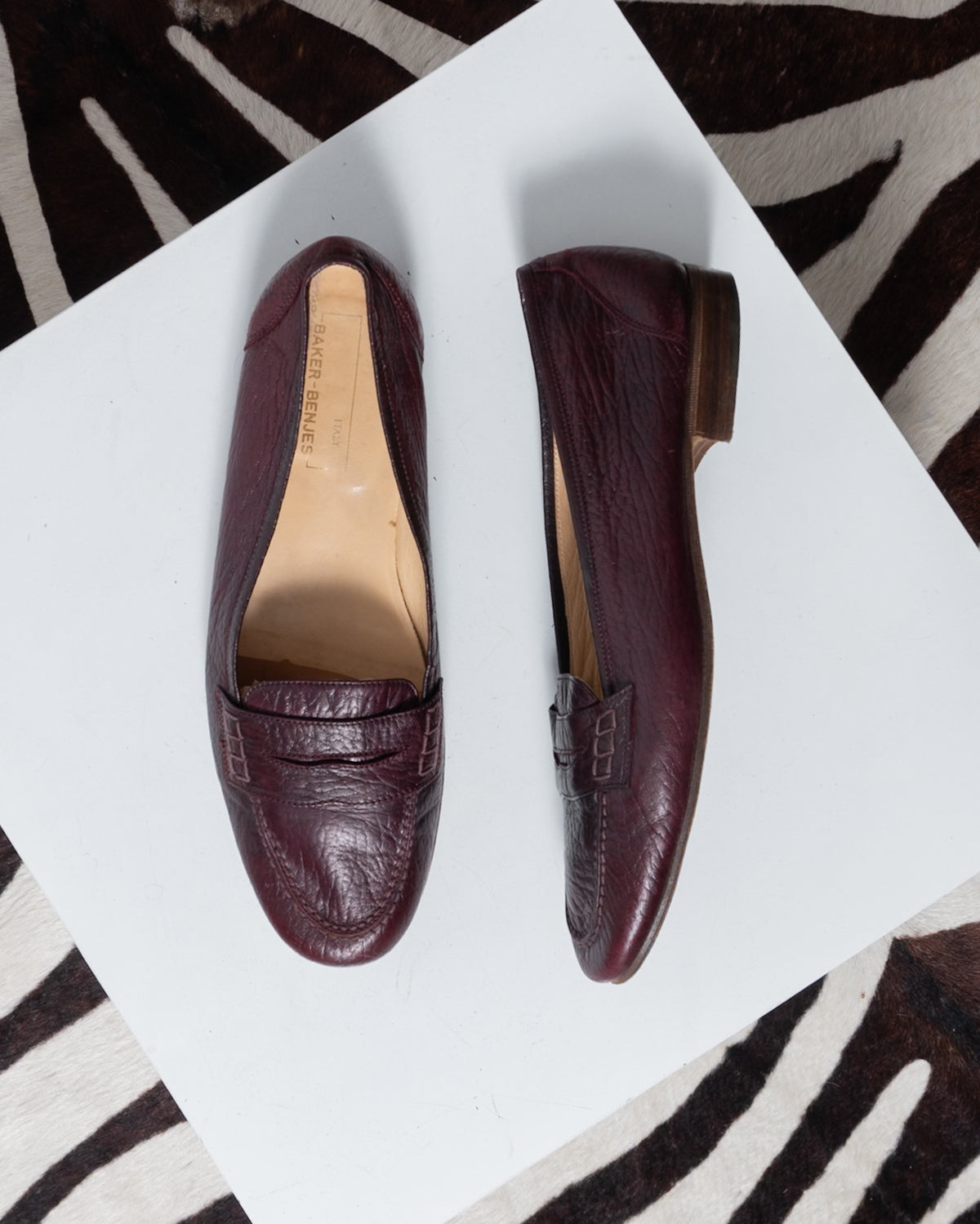 VTG Italian Oxblood 100% Leather Loafers