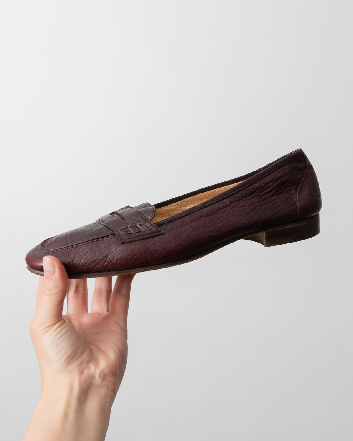 VTG Italian Oxblood 100% Leather Loafers