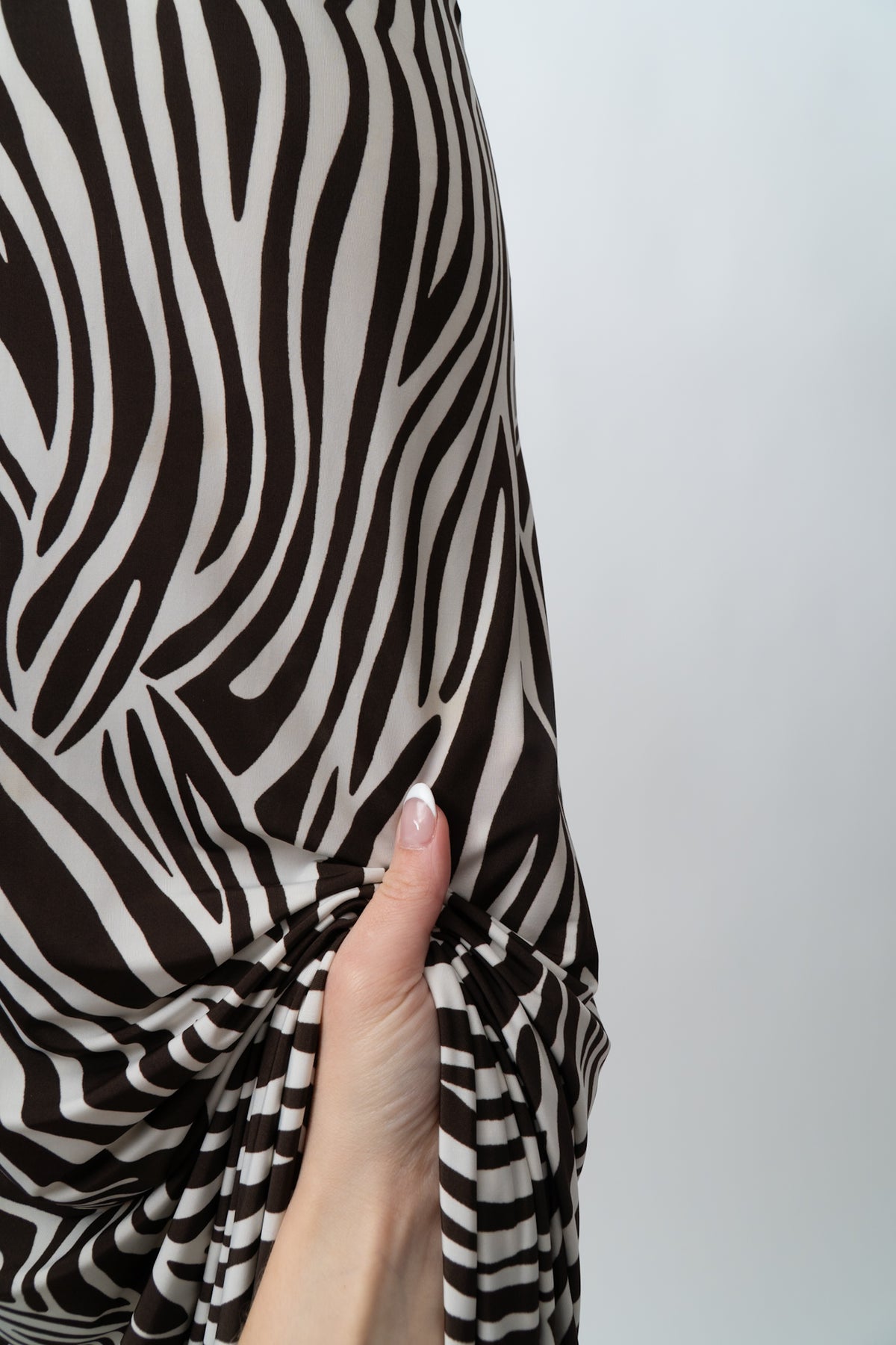 Y2K Zebra Halter Maxi Dress