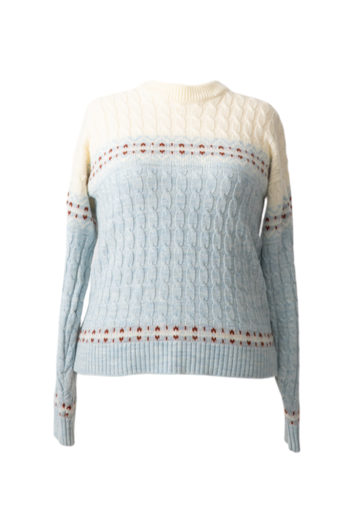Vintage 70s Apres Ski Light Blue Sweater