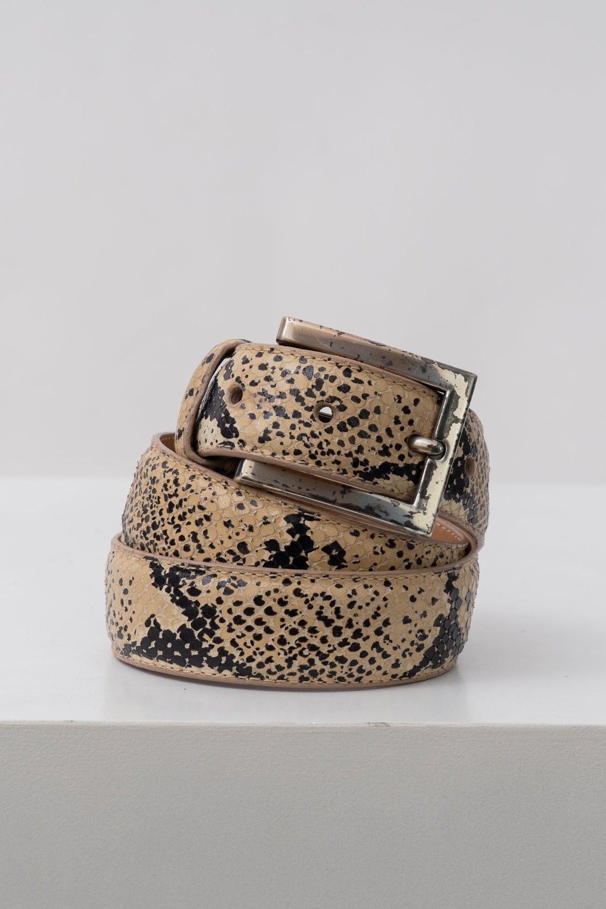 Vintage '95 BRIGHTON Snakeskin Belt, 31 to 35.5"