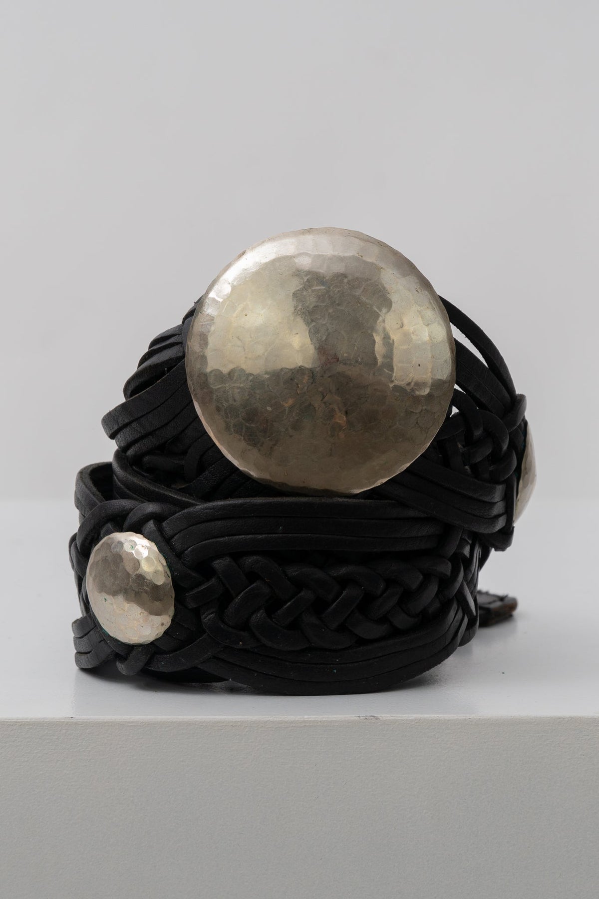 Vintage Medallion Braided Belt, up to 44.5"