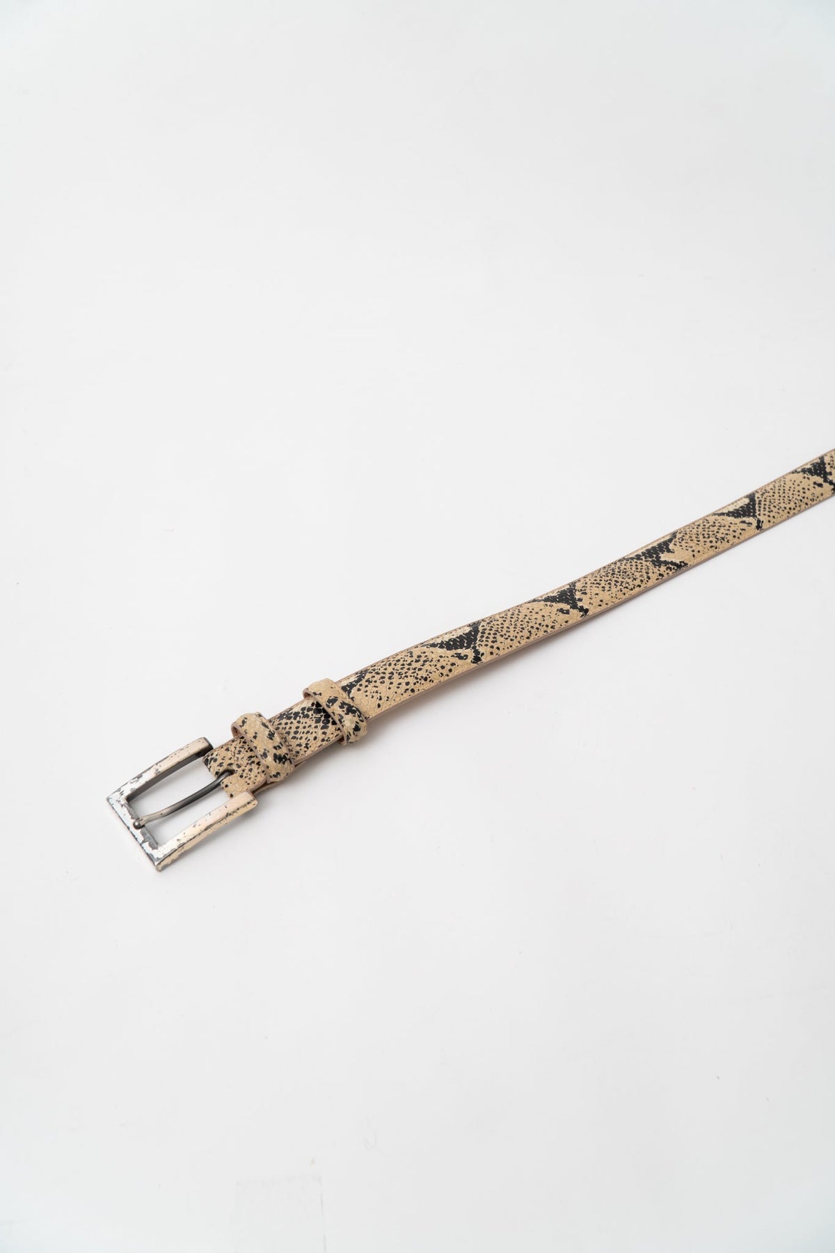 Vintage '95 BRIGHTON Snakeskin Belt, 31 to 35.5"