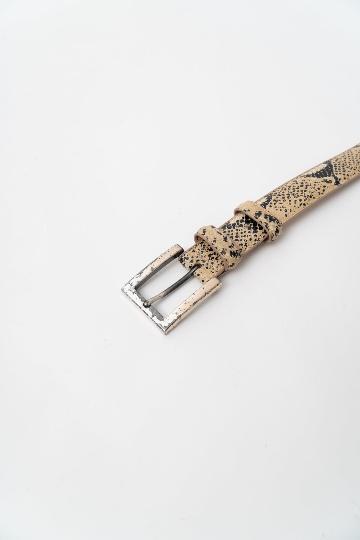 Vintage '95 BRIGHTON Snakeskin Belt, 31 to 35.5"