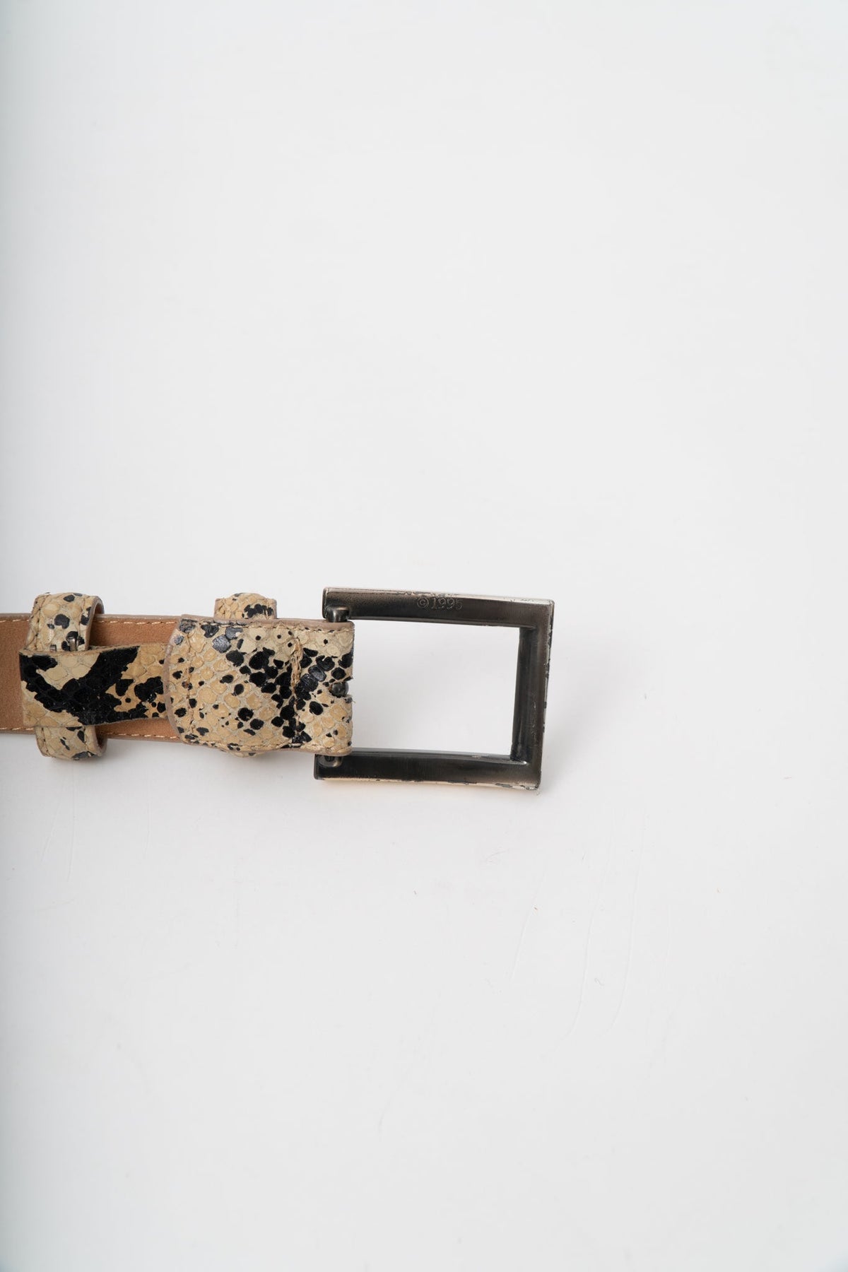 Vintage '95 BRIGHTON Snakeskin Belt, 31 to 35.5"
