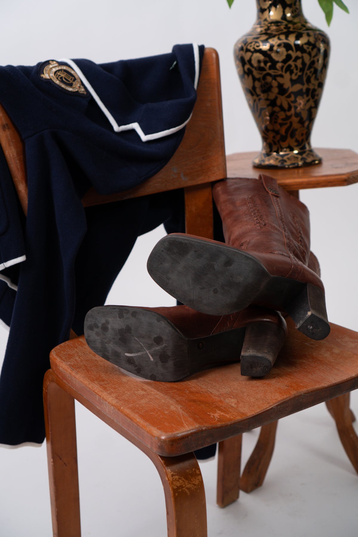 Y2K Leather Square Toe Western Boots
