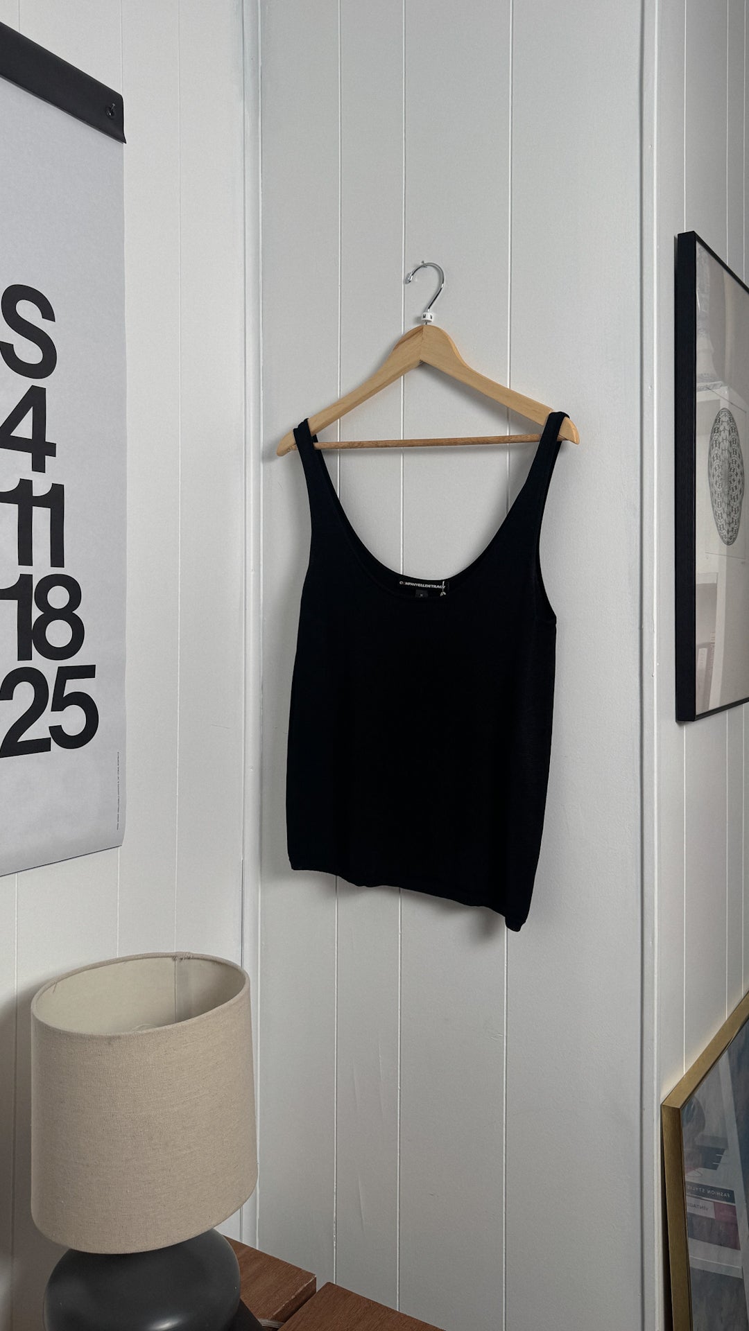 Y2K Black Ribbed Tank Top