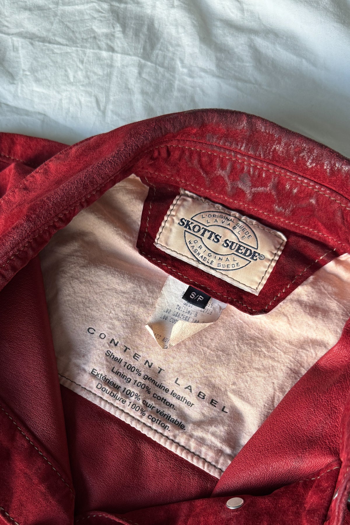 Vintage Red Suede Jacket