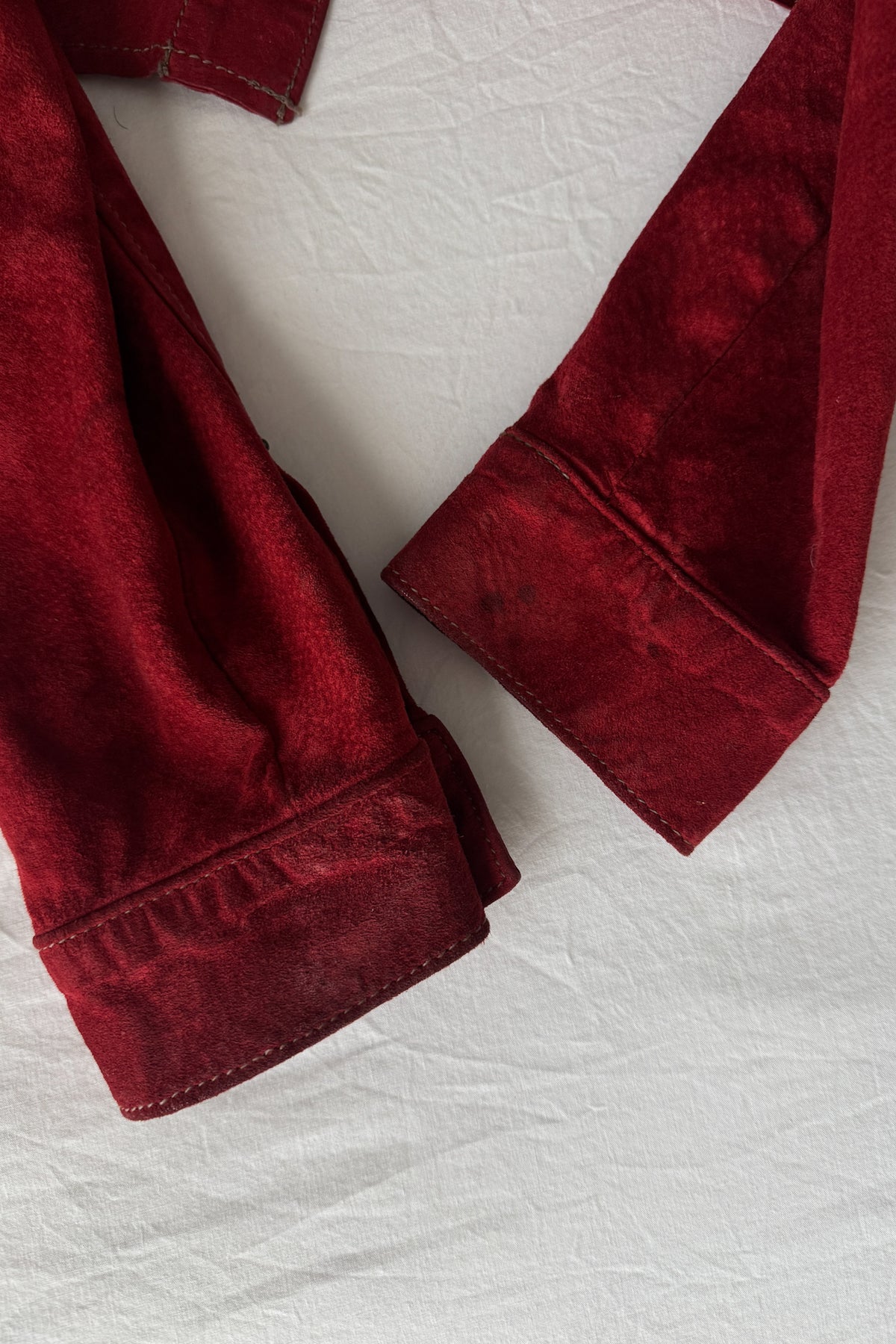 Vintage Red Suede Jacket