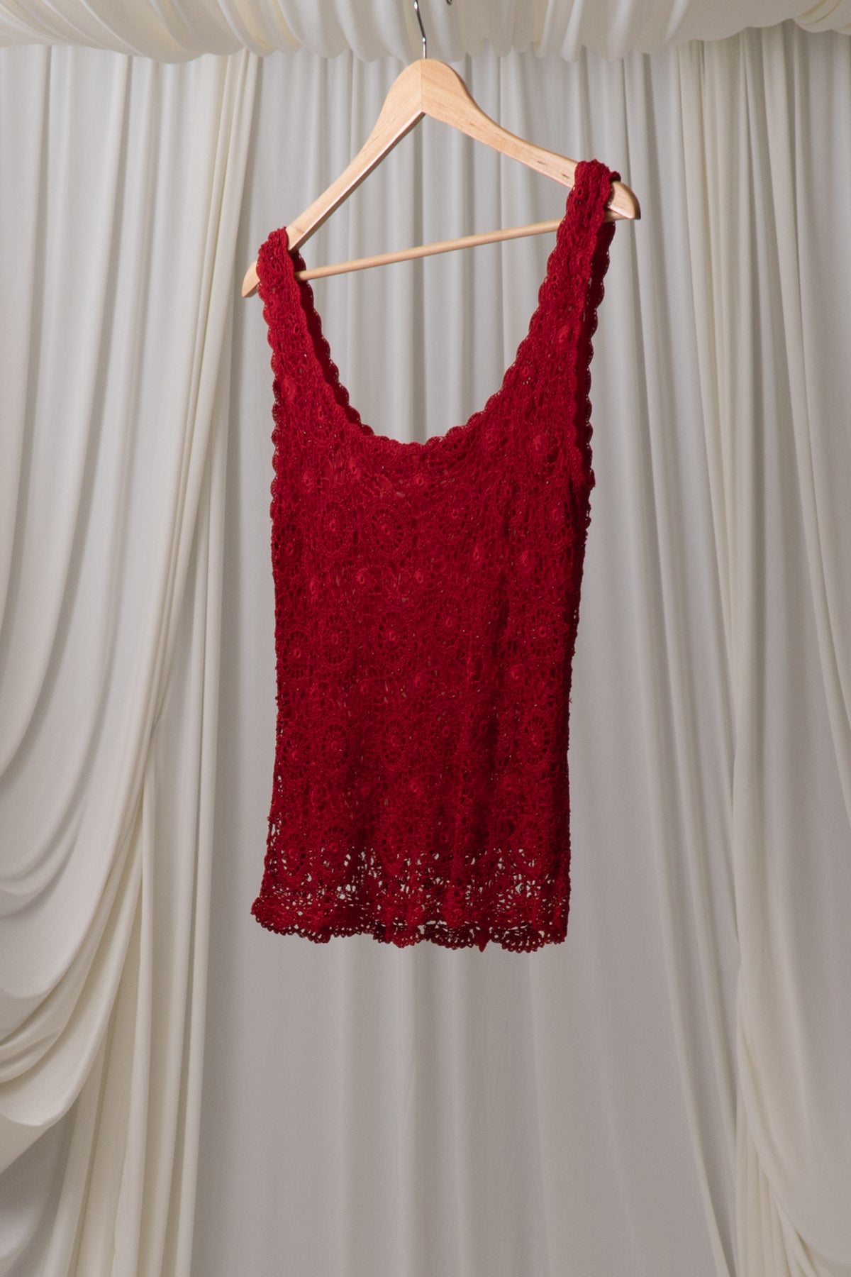 Vintage Red Crochet Tank