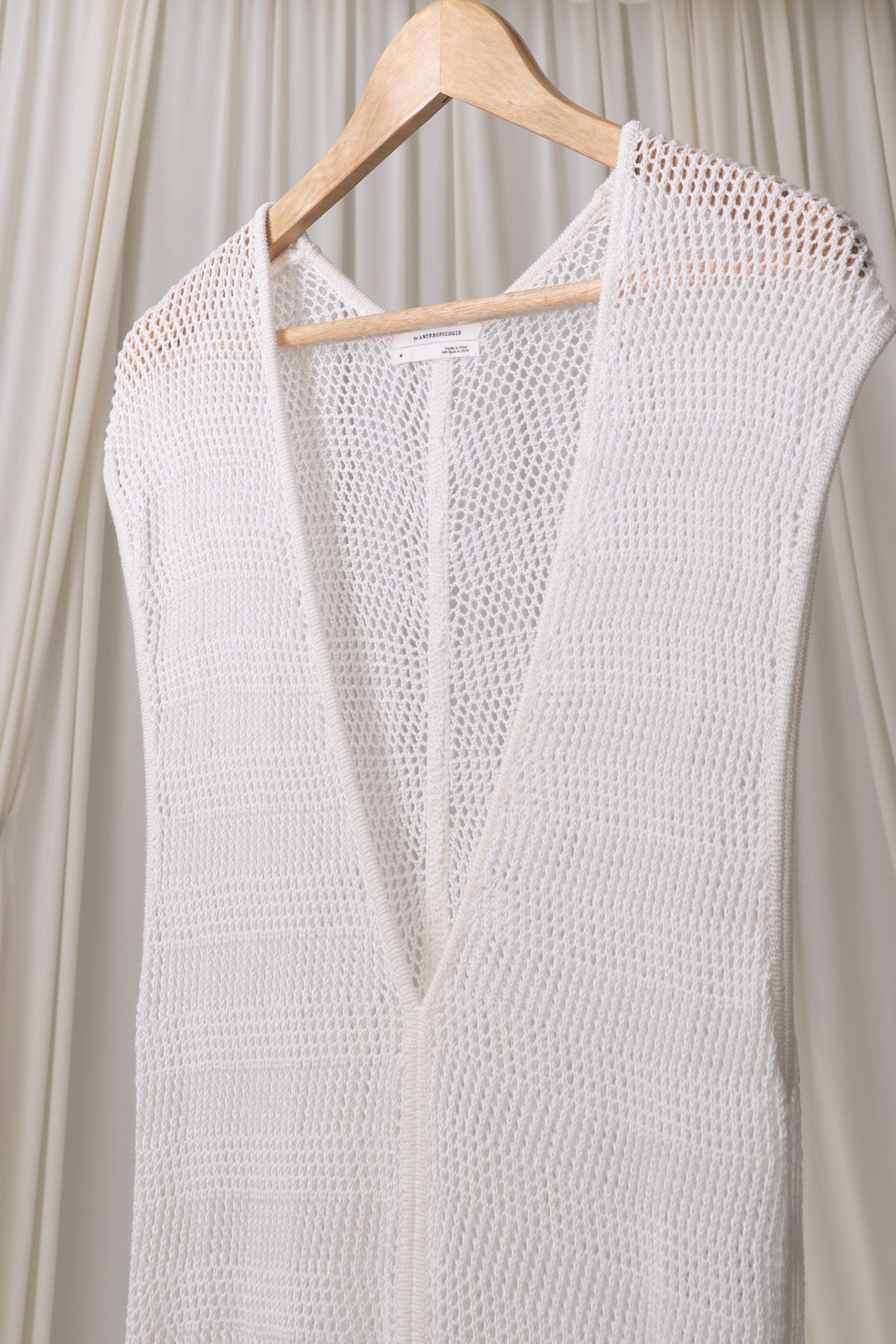 Anthro White Crochet Maxi Dress