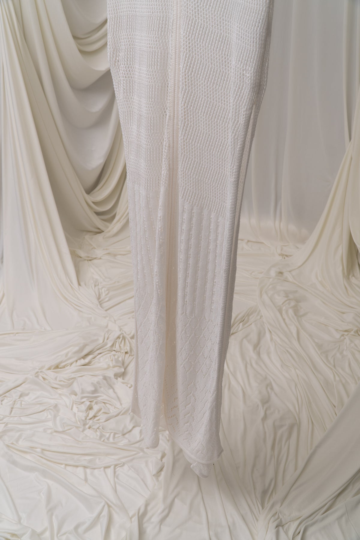 Anthro White Crochet Maxi Dress
