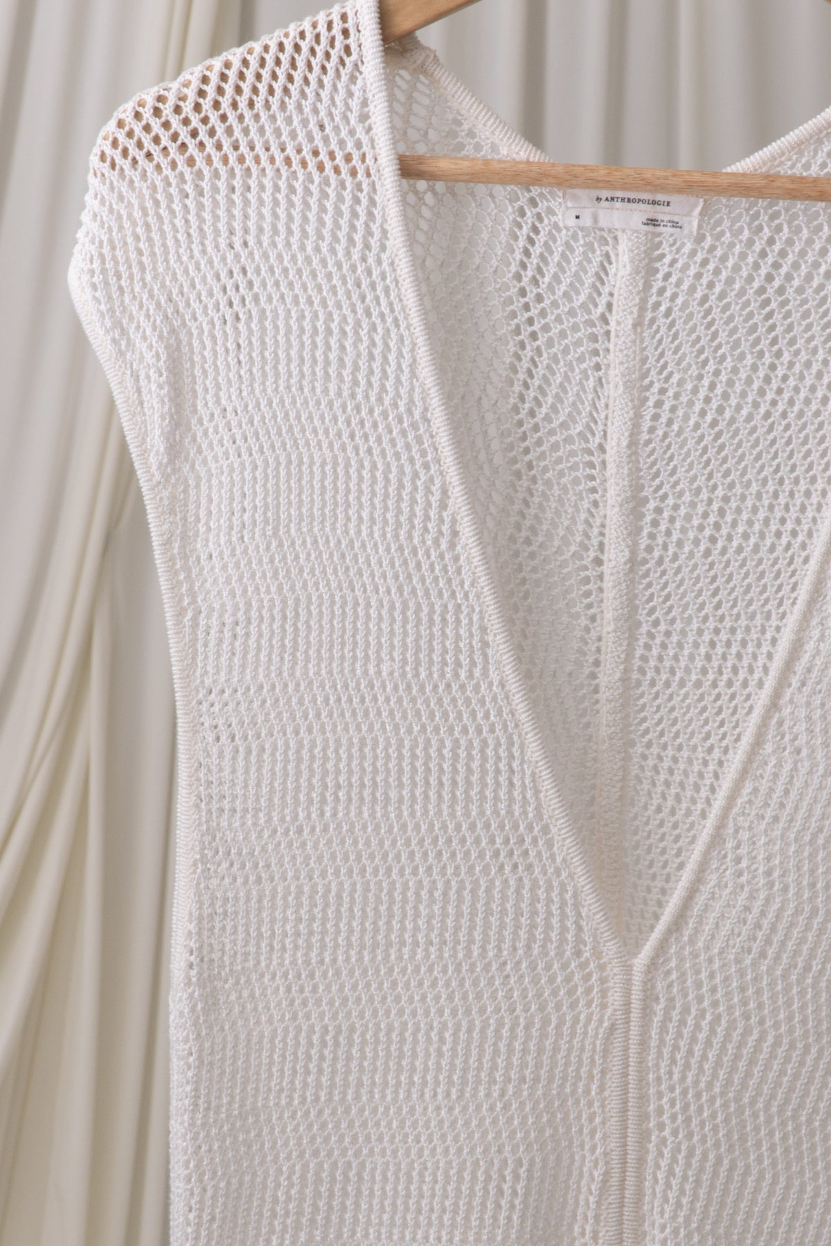 Anthro White Crochet Maxi Dress
