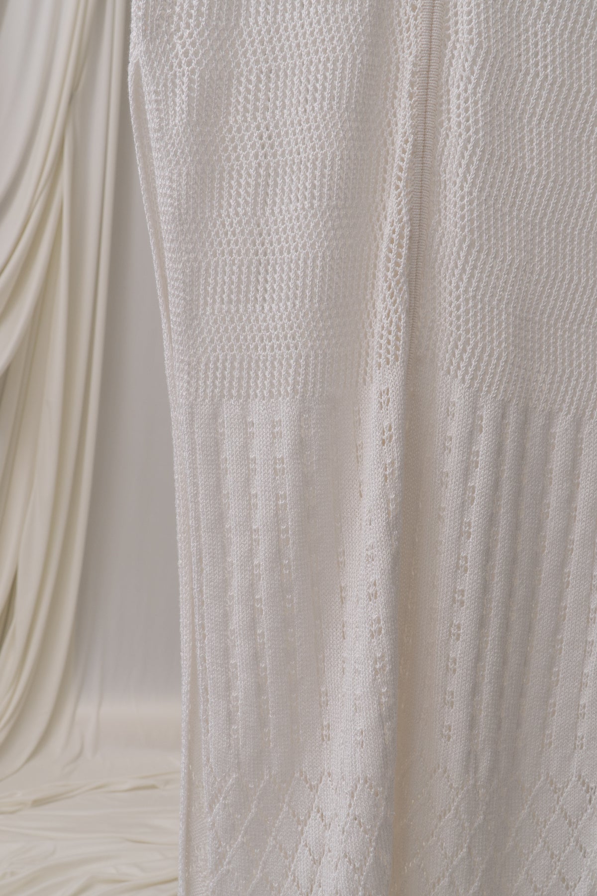 Anthro White Crochet Maxi Dress