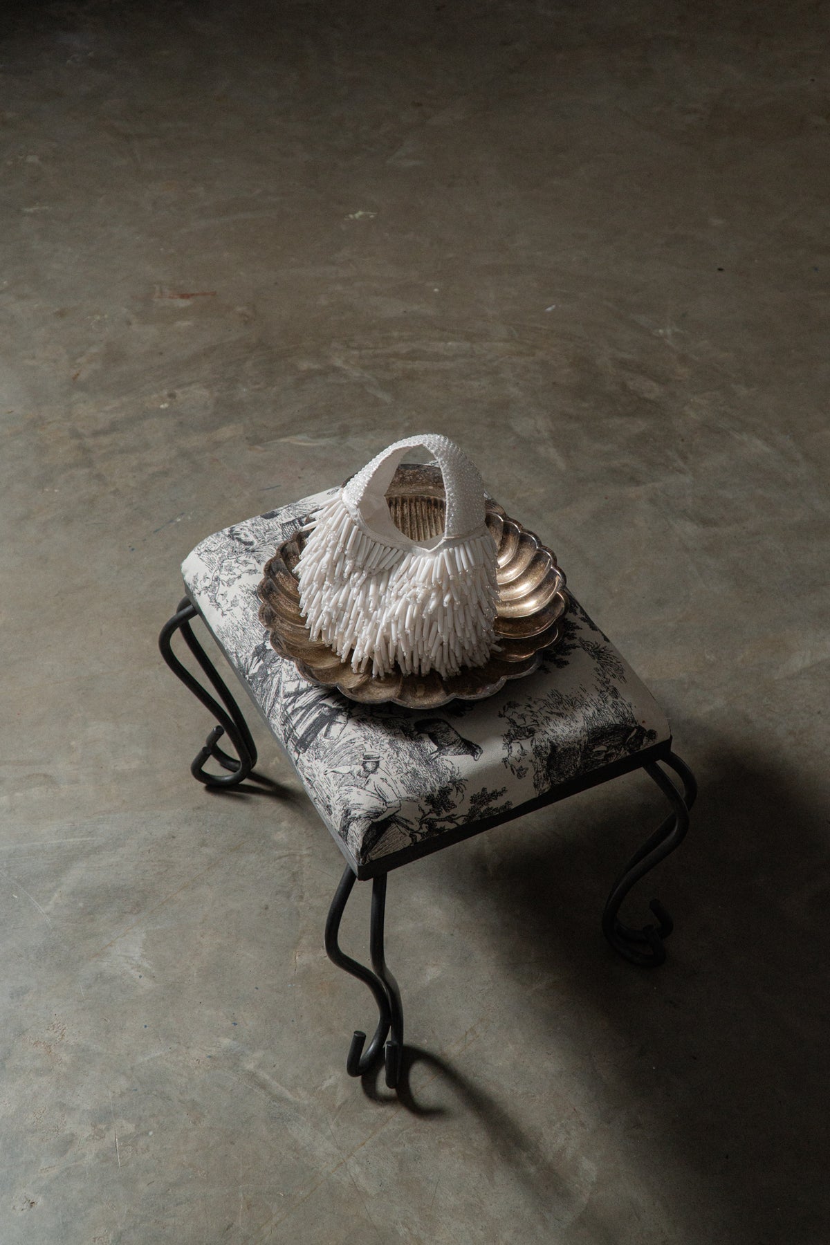 Sought After White Beaded Bag