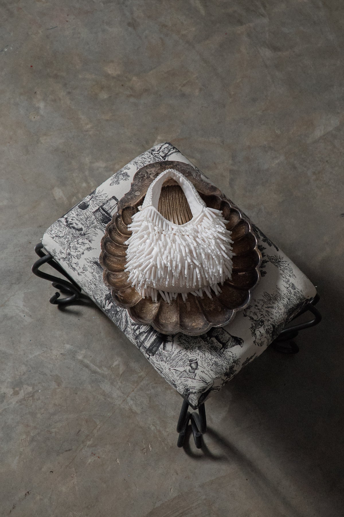Sought After White Beaded Bag