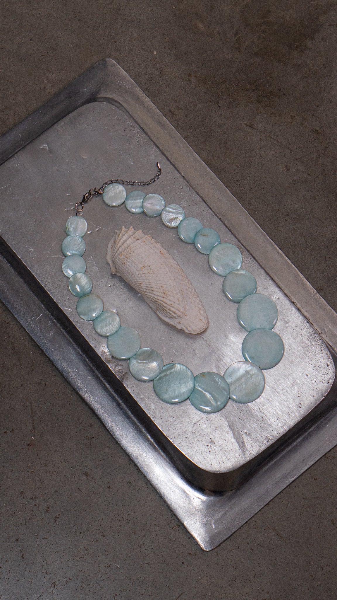 Ocean Blue Shell Necklace