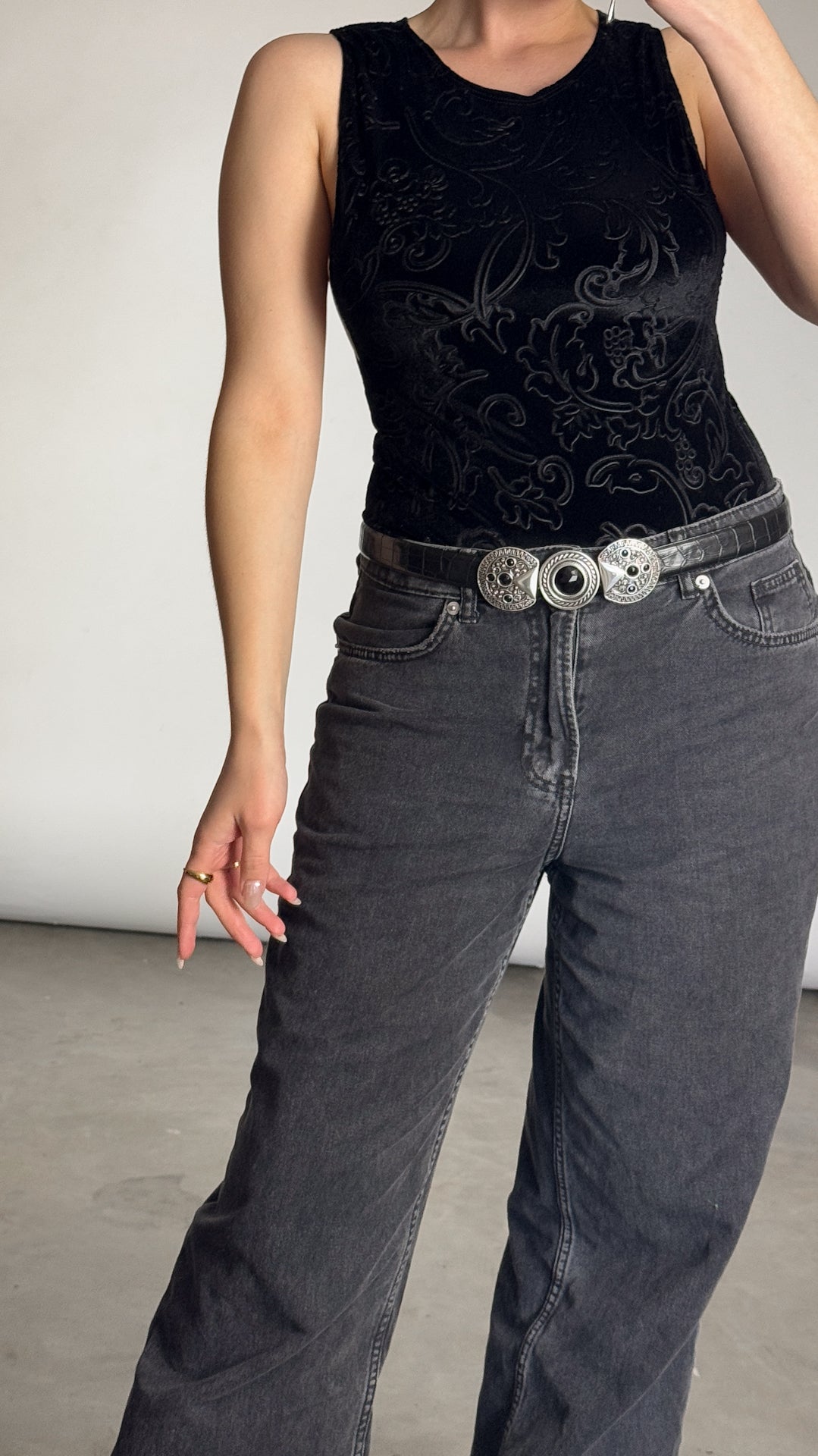 VTG Velvet Jacquard Bodysuit