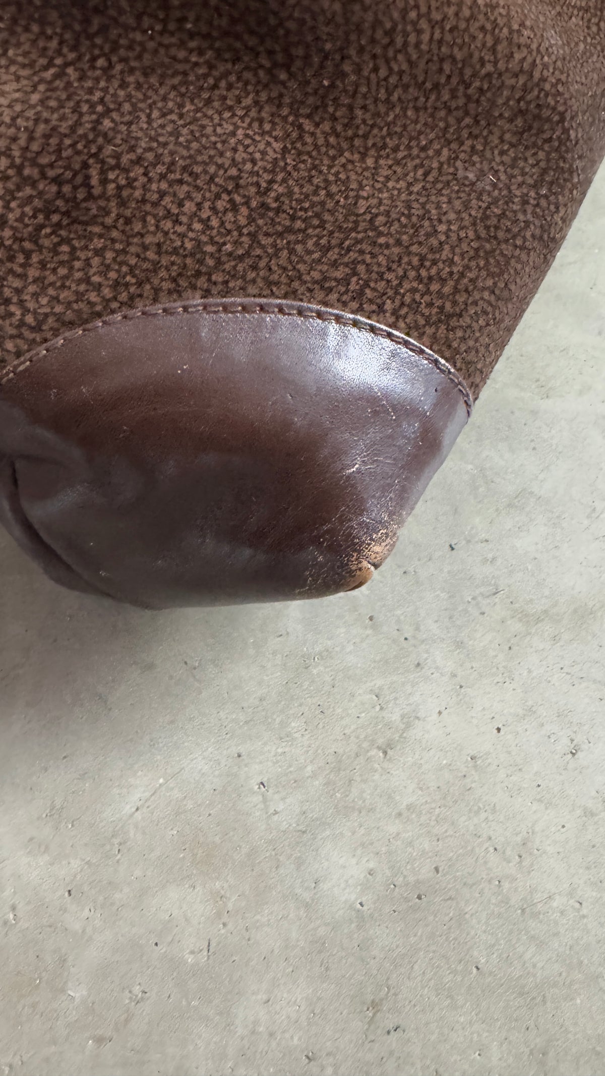 Vintage Italian Brown Suede Handbag