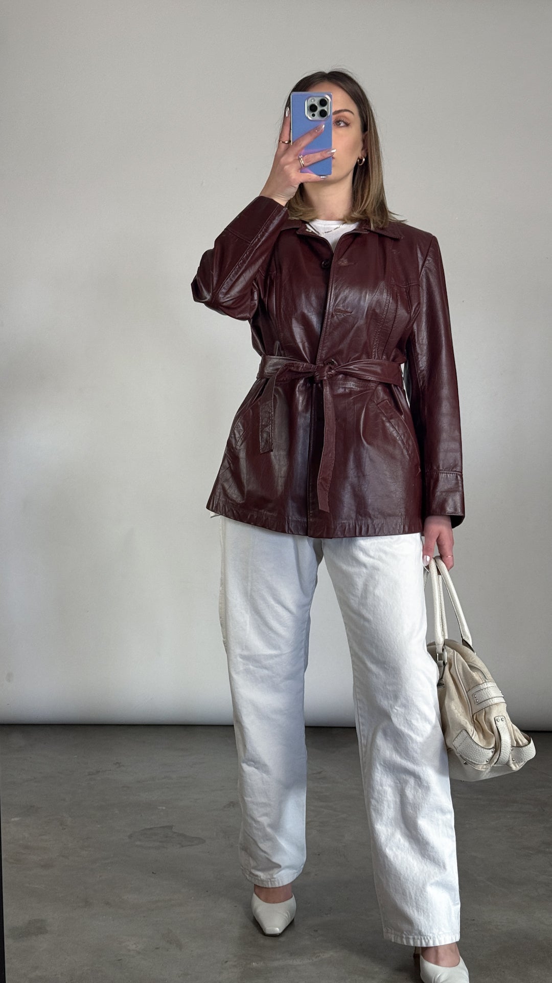 VTG Oxblood 100% Leather Jacket