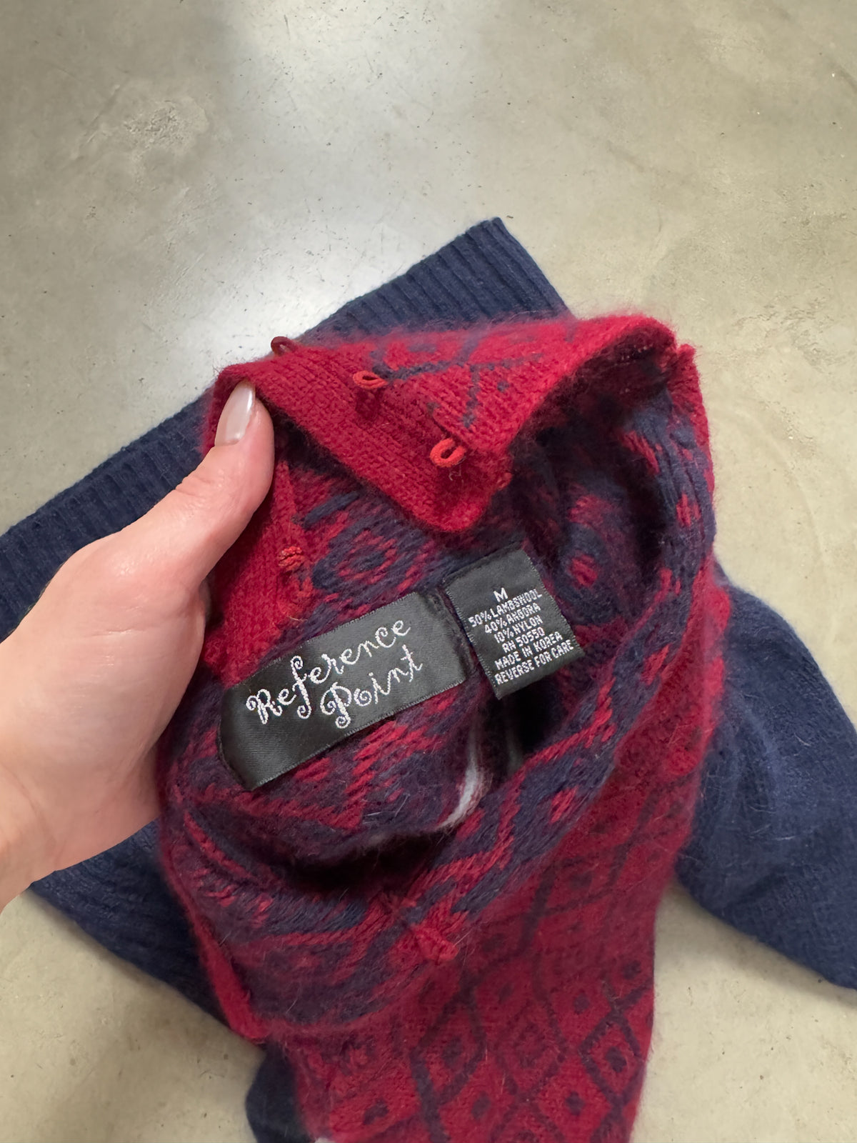 VTG Angora Blend Nordic Sweater
