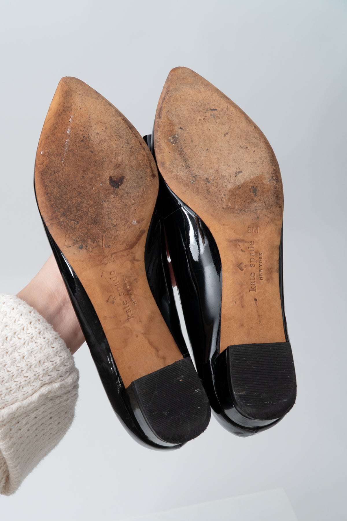 KATE SPADE Two-Tone Patent Leather Bow Heels