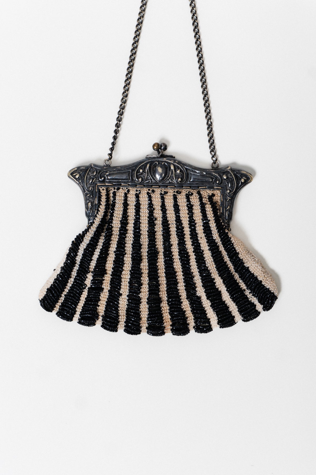 Antique 1920s/30s Glass Beaded Crochet Handbag