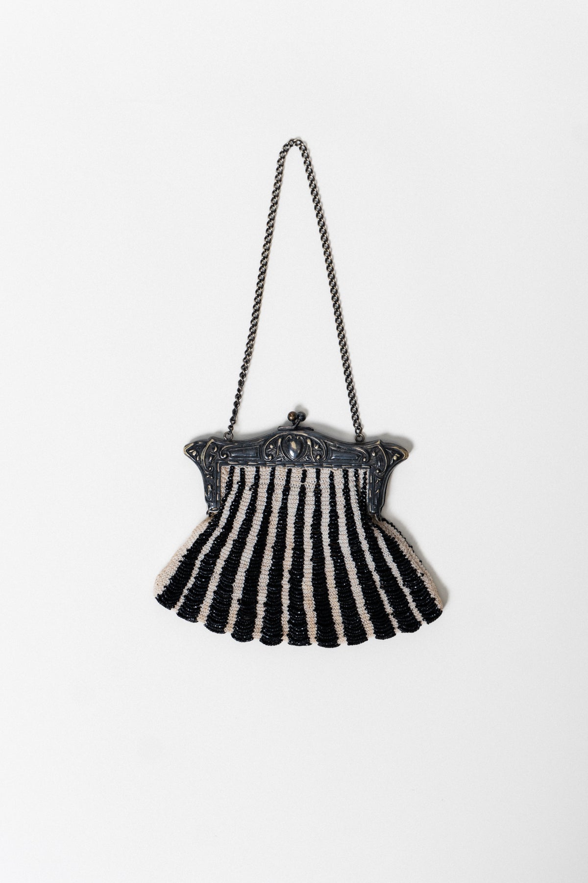 Antique 1920s/30s Glass Beaded Crochet Handbag