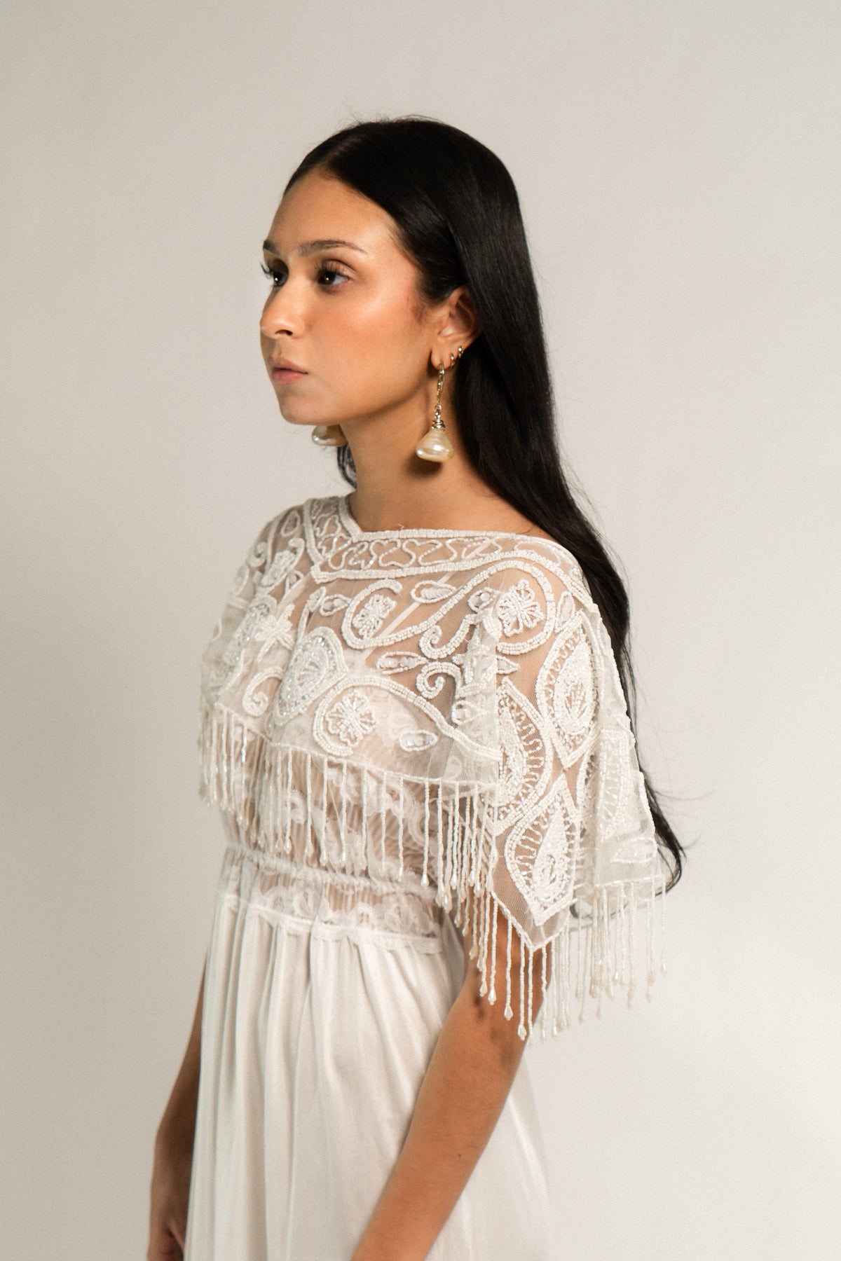 Vintage Hand Beaded Capelet