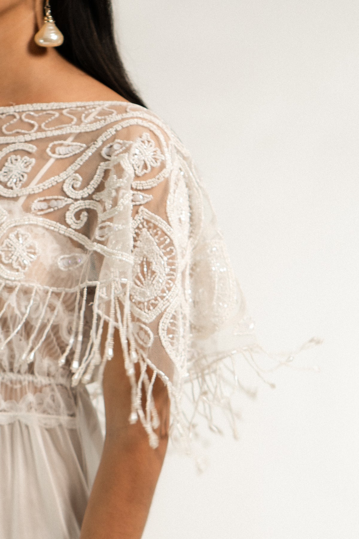Vintage Hand Beaded Capelet